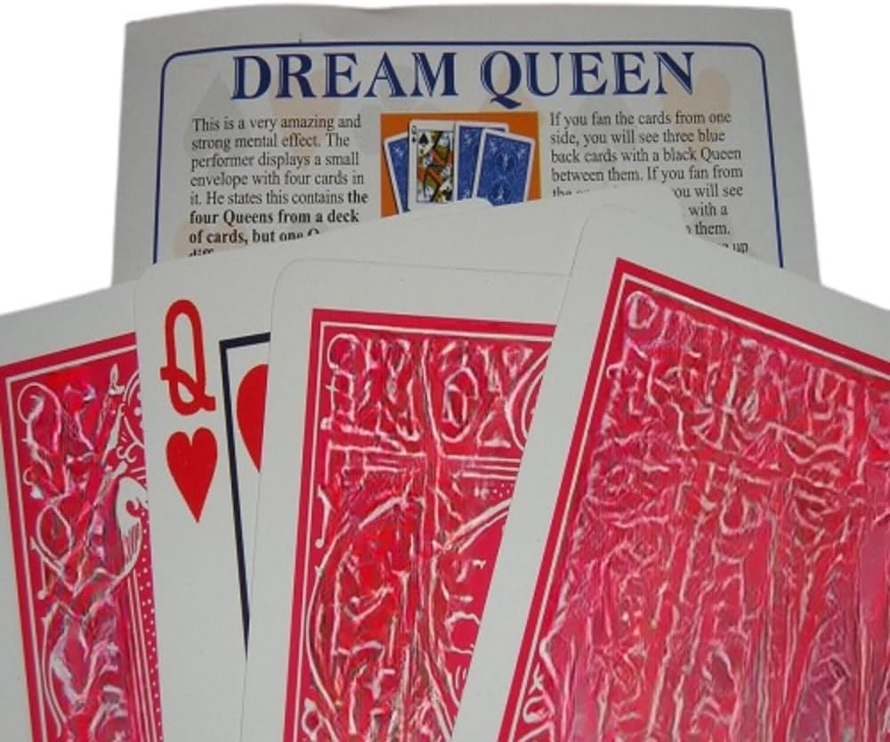Milesmagic Magician'S Dream Queen Mentalism Illusion Effect Real Card Gimmick Magic Trick