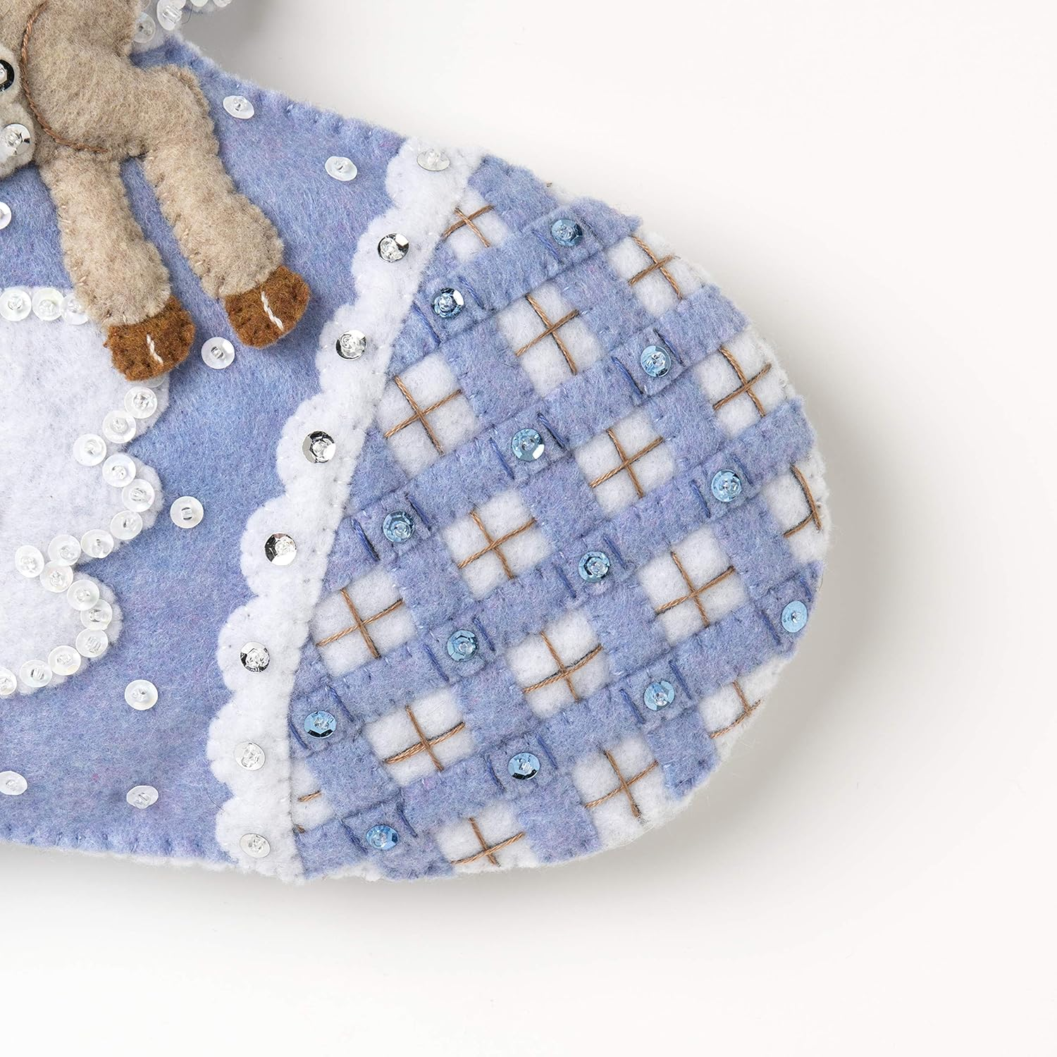 Bucilla 89245E Felt Applique Christmas Stocking Kit, Snowman'S Winter, 18" image number 2