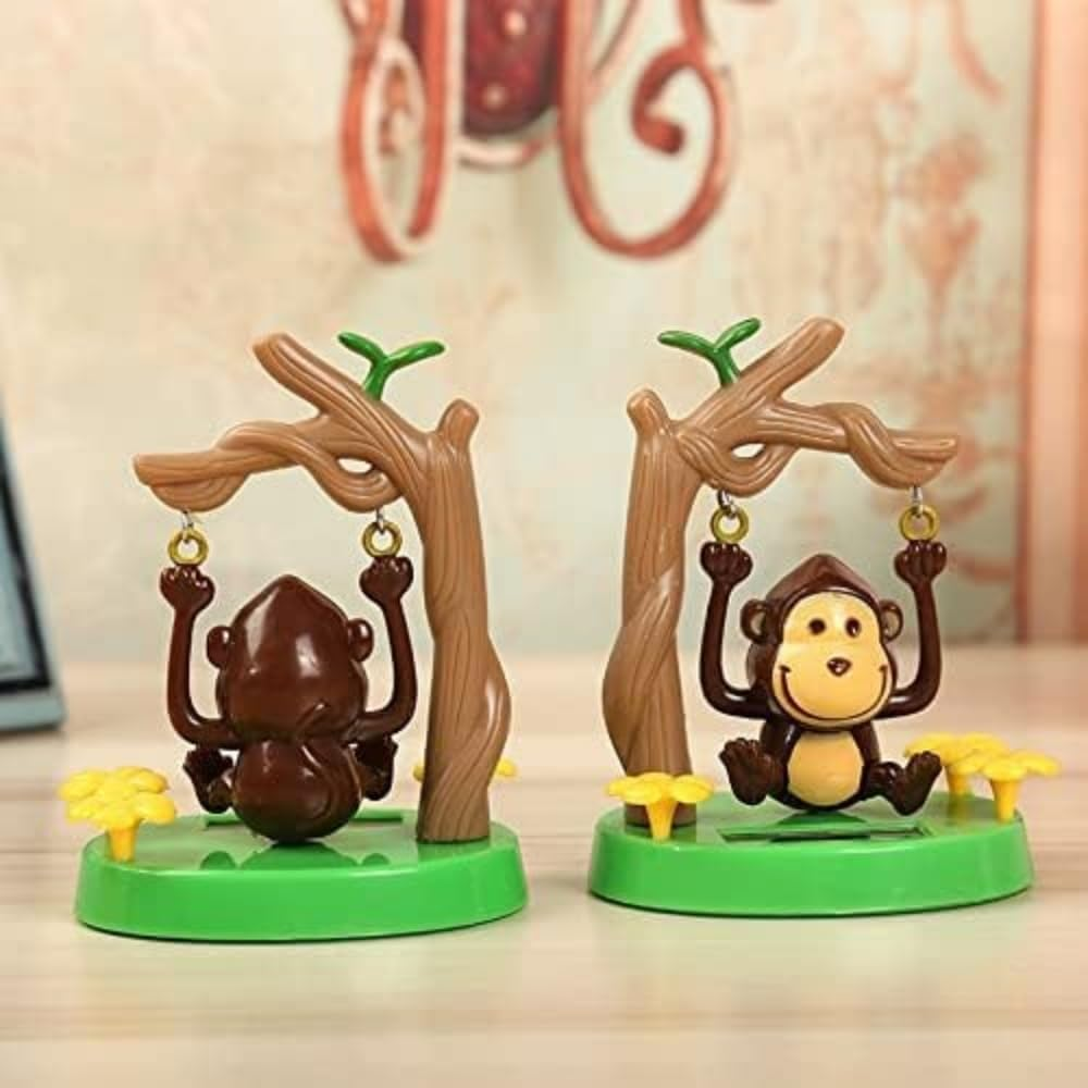 Solar Powered Dancing Monkey, Solar Monkey Swinging Animated Bobble Dancer Solar Powered, Solar Car Dashboard Decor, Cartoon Monkey Swinging Dynamic Auto Ornaments for Office Car Supplies Decoration image number 6