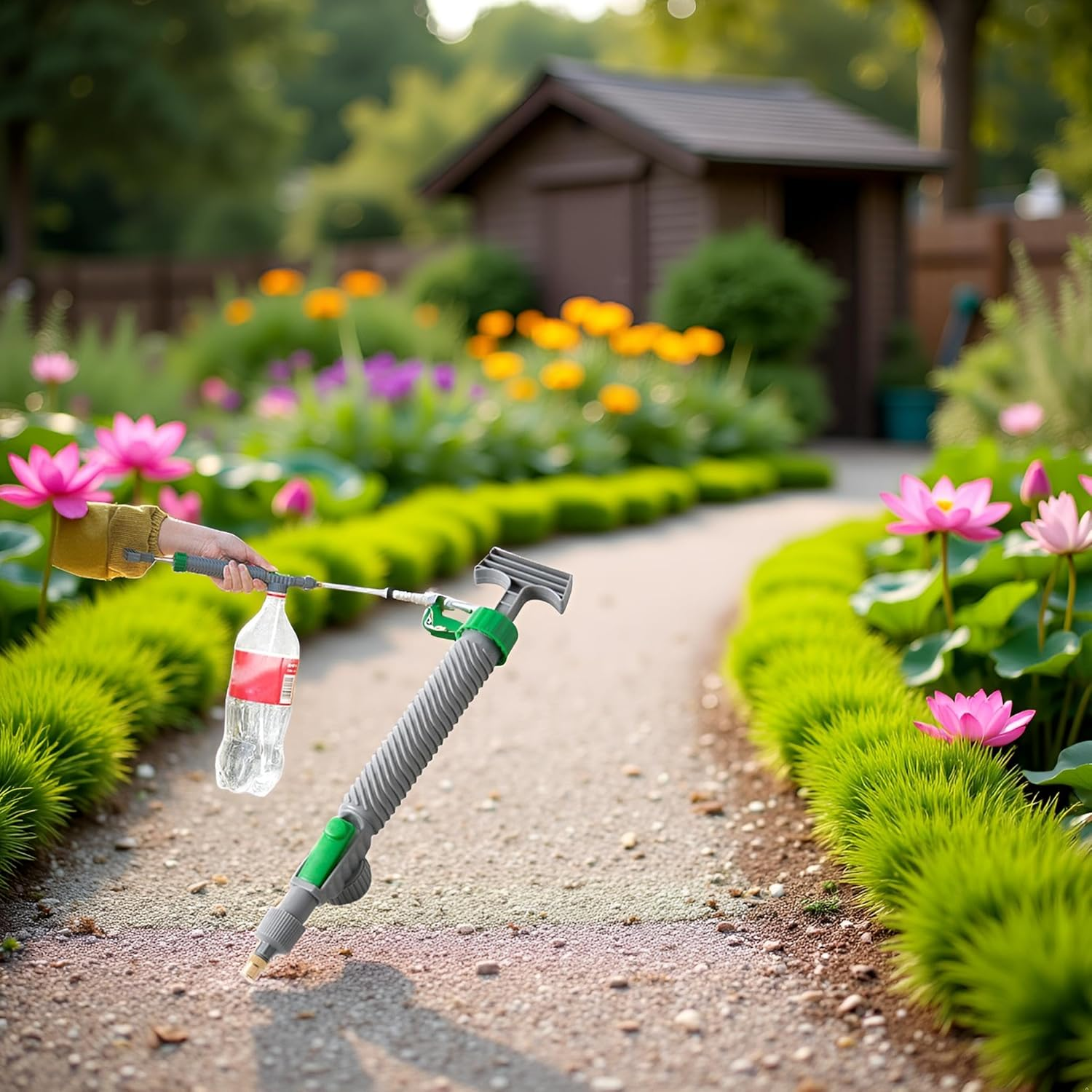 Handheld Sprayer - High Pressure Air Pump Manual Sprayer with Adjustable Nozzle - Home Lawn Garden Sprayer image number 5