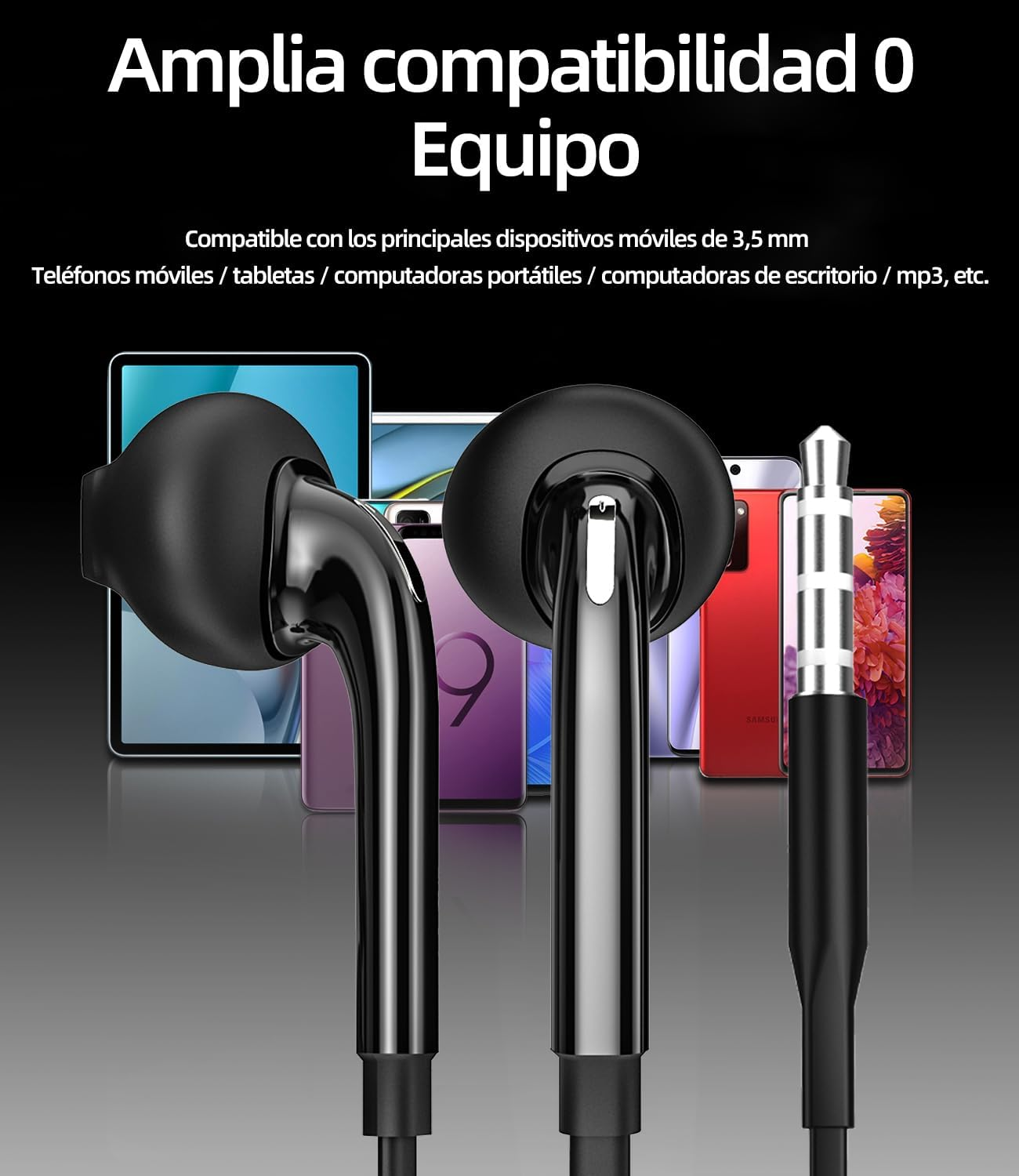 Earphones with 3.5Mm Jack Cable (2-Pack) Wired Mobile Phone Headphones with Microphone Audio Music Compatible with Samsung In-Ear Headphones MP3 Player Tablet Android PC PS4 Car