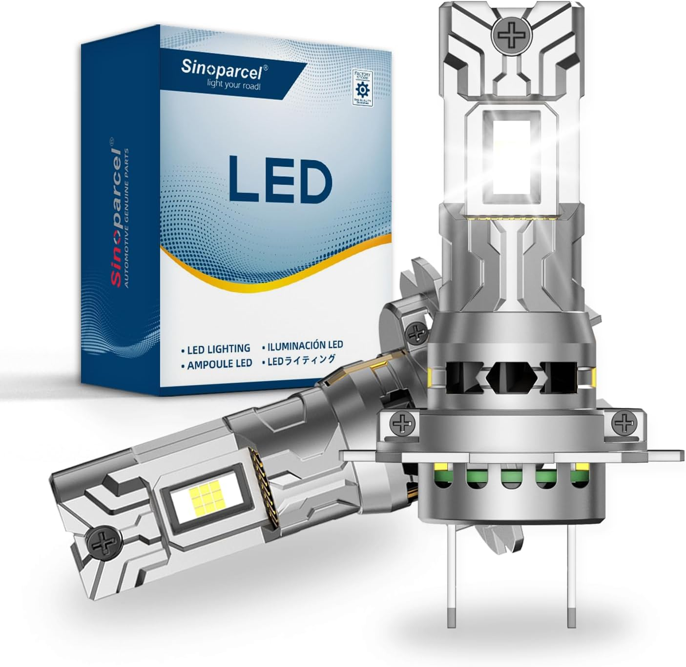 Sinoparcel H11 LED Headlight Bulb Low Beam, H11/H8 Fog Light Bubs or DRL or H9 High Beam, 20000Lm/Set 6500K White with Cooling Fan, Super Bright Conversion Kit, Pack of 2 image number 2