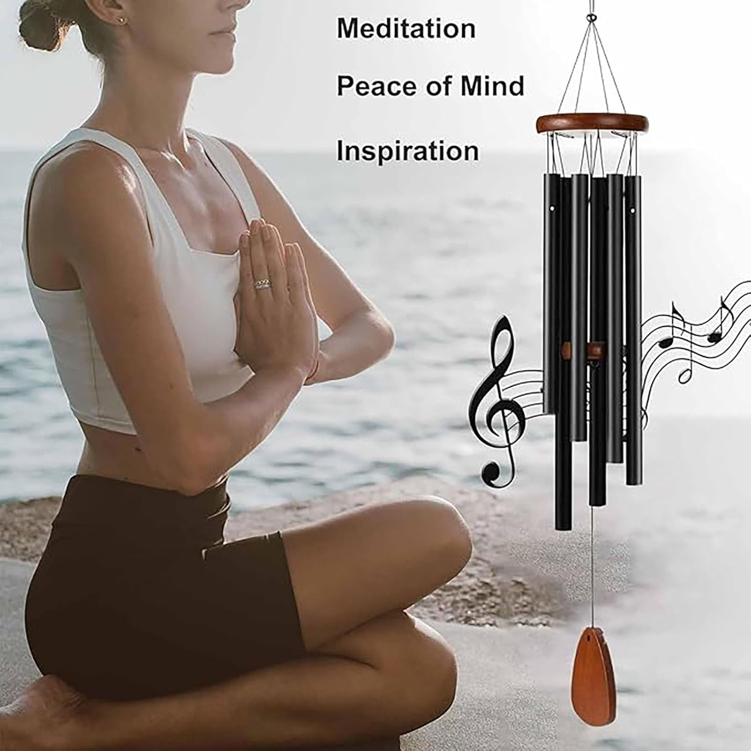 SYGELER 93.9CM Large Aluminum Wind Chimes for Outdoor - Beautiful Memorial Wind Chimes for Outdoor Garden, Soothing Melodic Tones image number 5