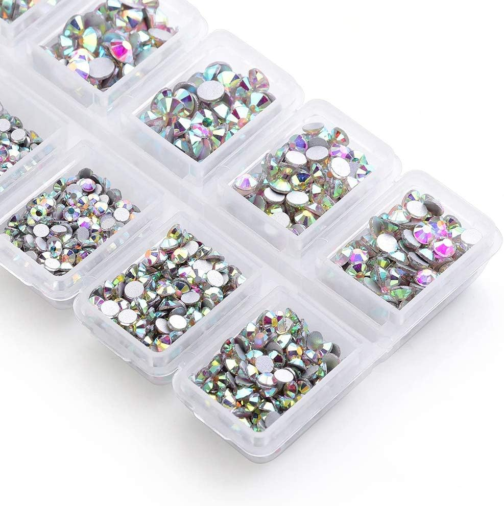 1 Box Nail AB Rhinestones Crystal Nail Art Nail Art Decorations round Crystal Rhinestones Gems DIY Eyes Clothes Craft image number 3