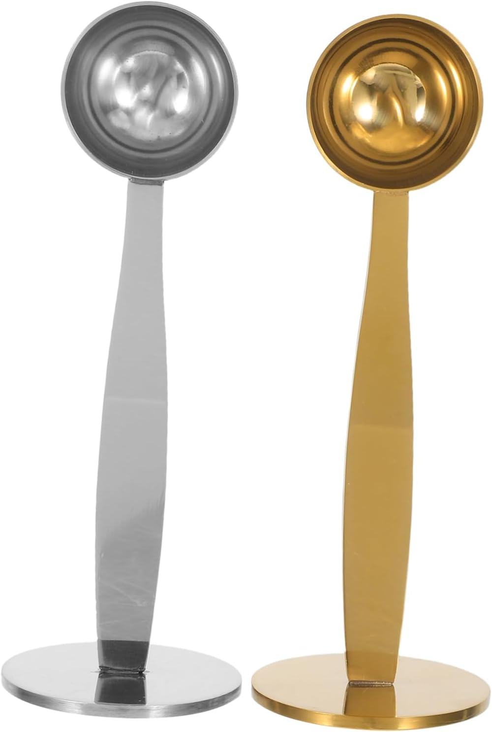 Cabilock 2Pcs Espresso Tamper Bean Spoon Stainless Steel Multifunctional Tamping Spoon for Hand Press Tamper for Coffee Brewing image number 2