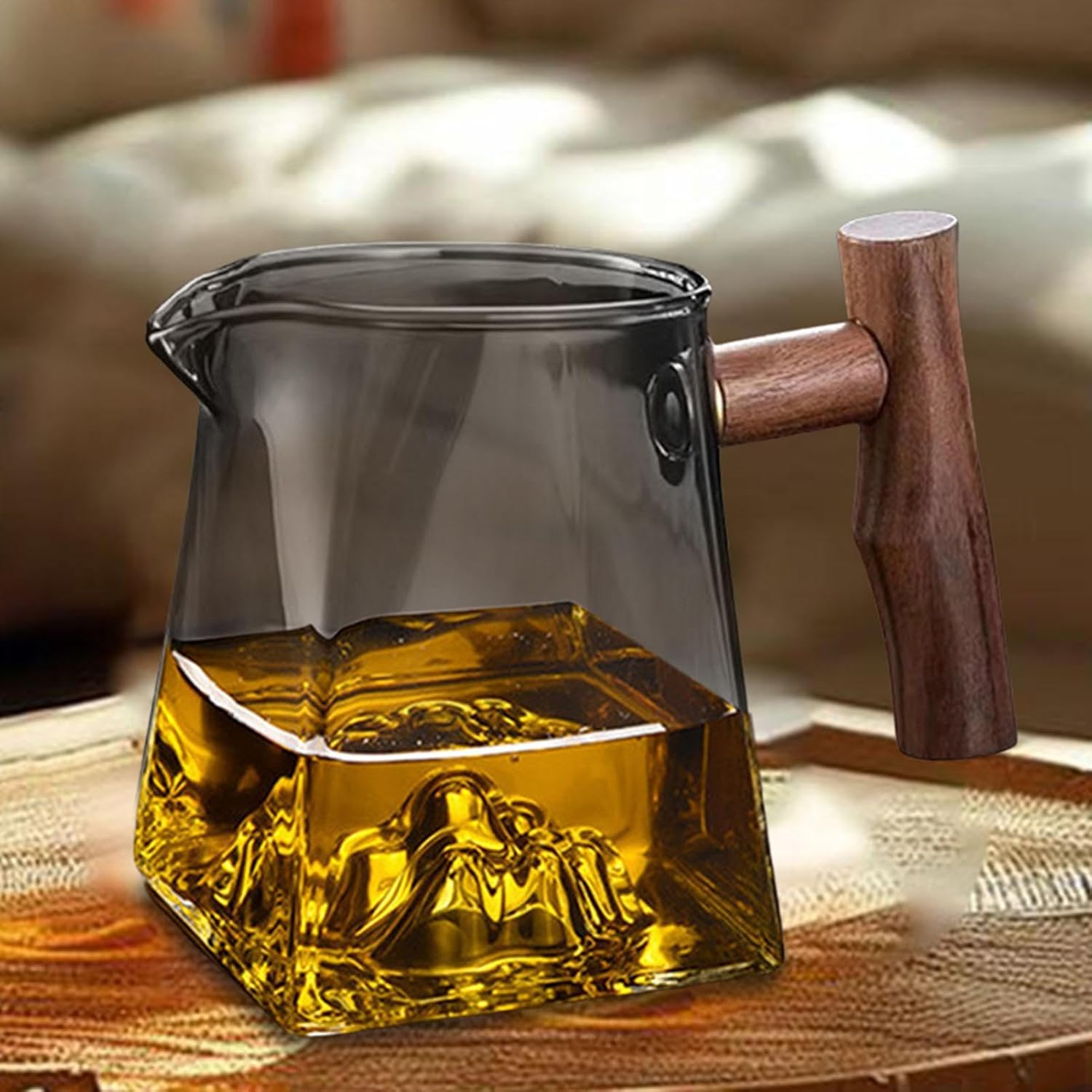 Fmtwphn Glass Tea Pot | Espresso Container with Handle - 330Ml Pour over Coffee Beaker, Heat-Insulating Coffee Maker Replacement for Home, Travel, Camping Use image number 4