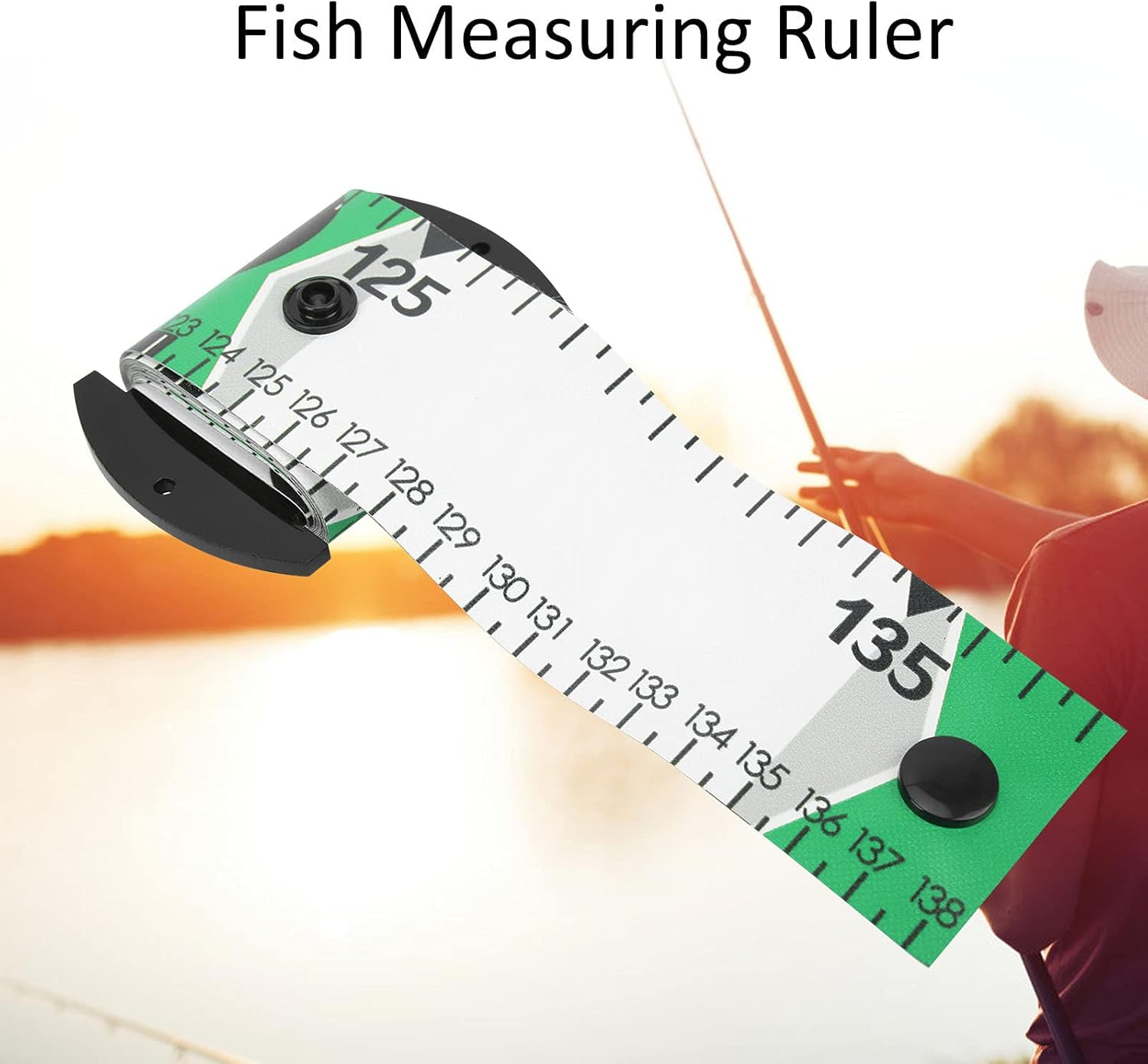 Fish Measuring Tape, Fishing Measurement Tool Fish Measuring Ruler for Measuring Fish Replacement for Fish Measuring Ruler (Green) image number 2