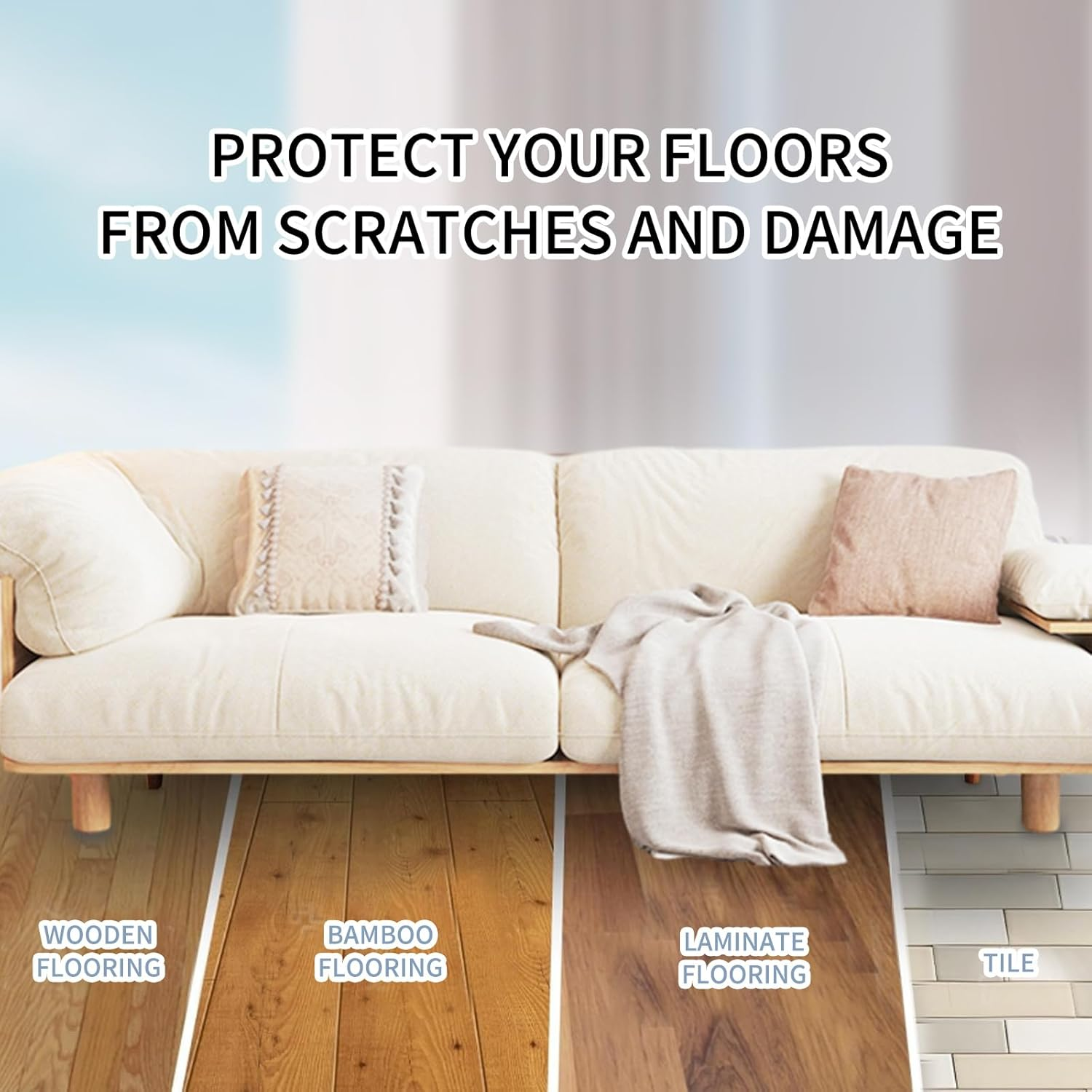 Pack of 24 Teflon Glides, for Screwing 25 X 25 Mm, Teflon Furniture Gliders, for Heavy Furniture, Square Furniture Sliders with Stainless Steel Screws for Furniture Armchair Legs image number 6