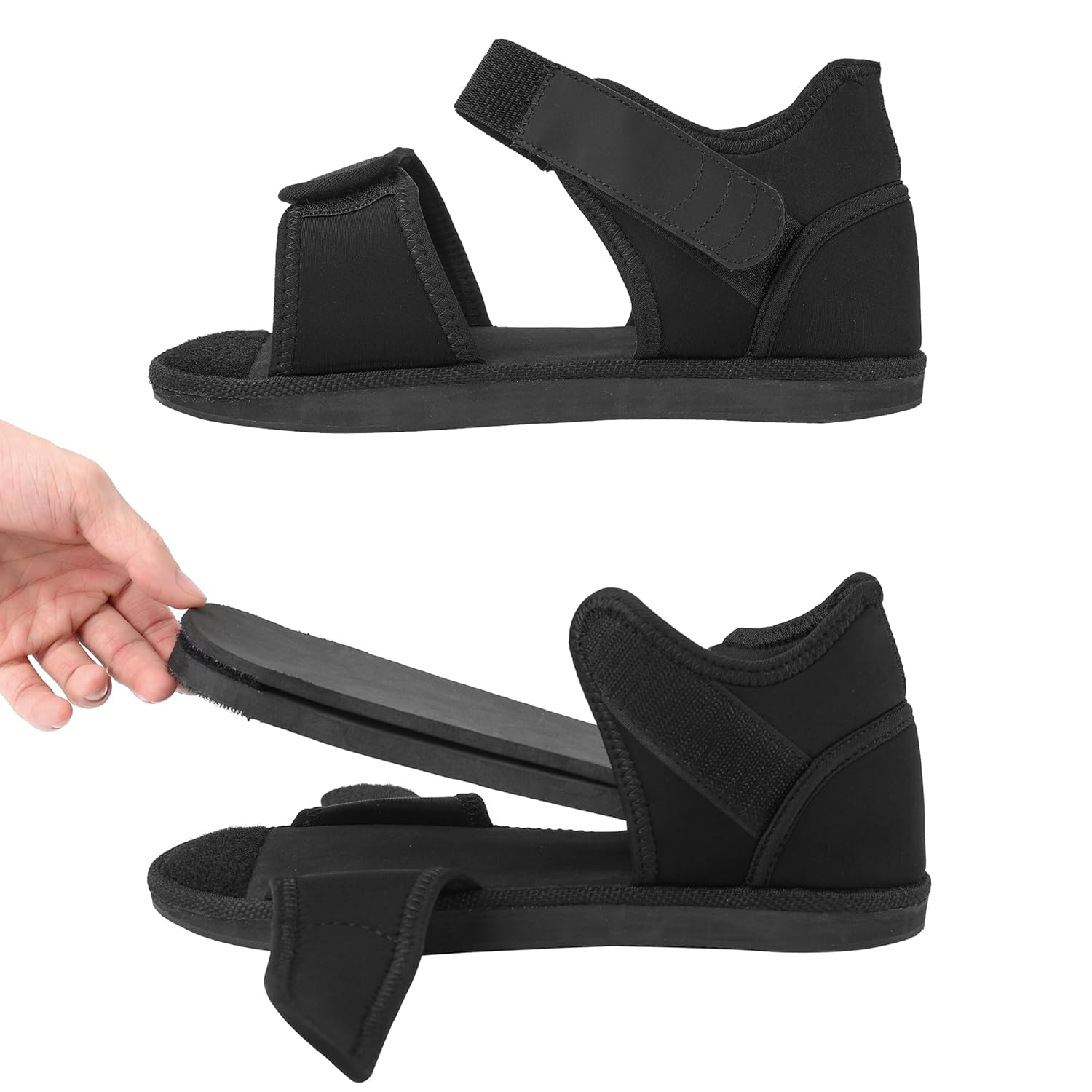 Shoe Leveler Shoe Balancer for Use with Walking Boot and Uneven Legs, Shoes Lift for Men & Women, Left or Right Foot (M)