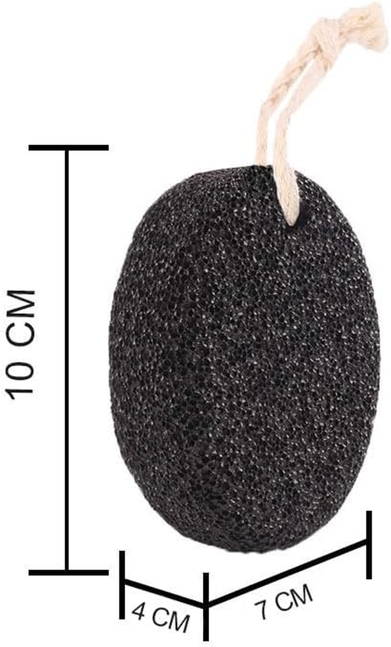 Natural Volcanic Pumice Stone for Feet Pumice Cleaning Stone for Sole of the Foot,Edges of the Foot,Toe Seams Deep Clean,Foot Scrubber for Dead Skin Remover (Black, 10 * 7 * 4.5CM) image number 6