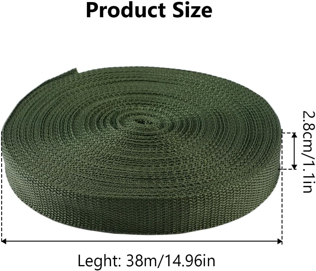 Orixo Plant Tape Green 38 M X 28 Mm, Polyester Tree Ties Tape, Plant Ties Tape, Plant Tape, Weatherproof, for Gardening, Home, Outdoor