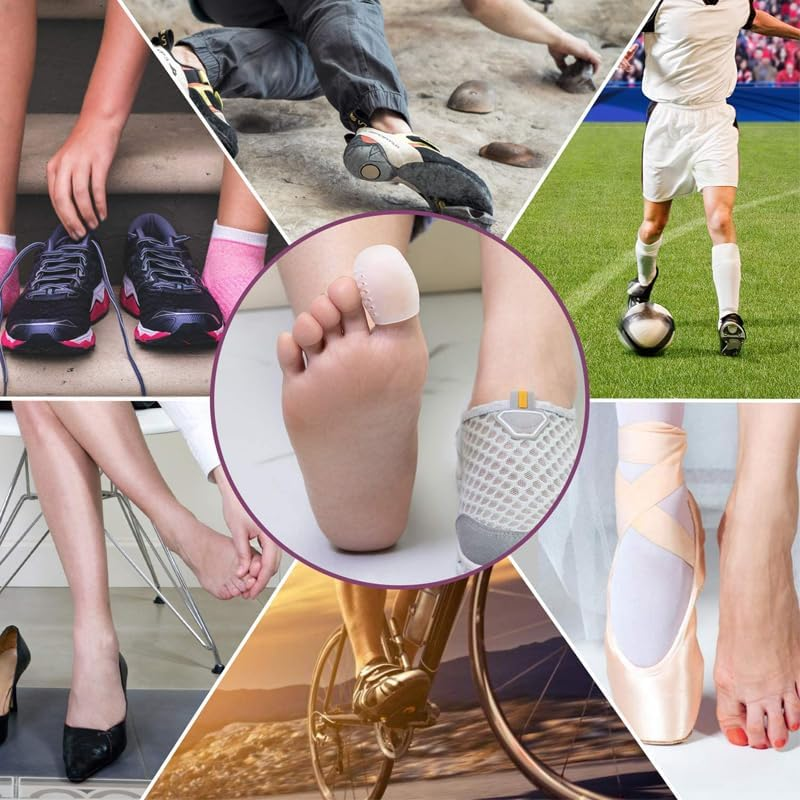 Big Toe Cap Silicone Sleeve Gel Cover Protector Tube Pain Relief Breathable (M)