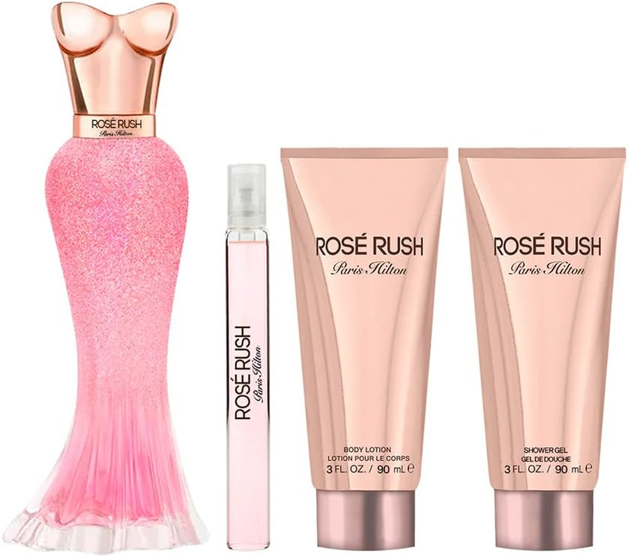 Paris Hilton Rose Rush for Women 4 Pc Gift Set 3.4Oz EDP Spray, 3.0Oz Body Lotion, 3.0Oz Shower Gel, 0.33Oz EDP Spray image number 1