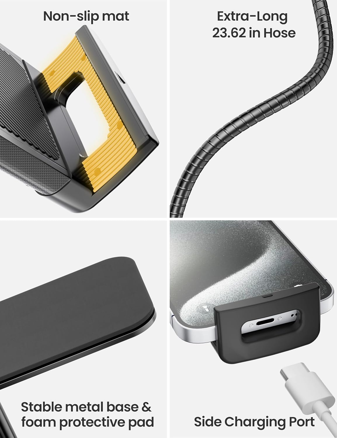 Kindle Stand Floor with Remote Page Turner for Reading in Bed, Tablet Stand Holder with Adjustable Gooseneck, Compatible with Kindle Accessories/Paperwhite, Hands Free Use Gifts for Readers image number 5