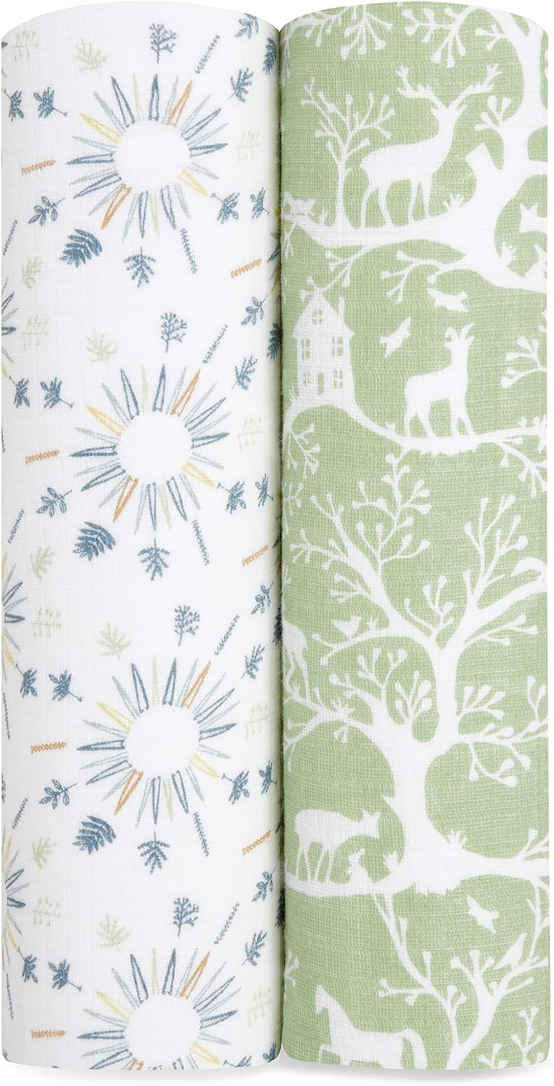 Aden + Anais Koi Pond Boutique Silky Soft Swaddles (Pack of 3) - Country Floral image number 4