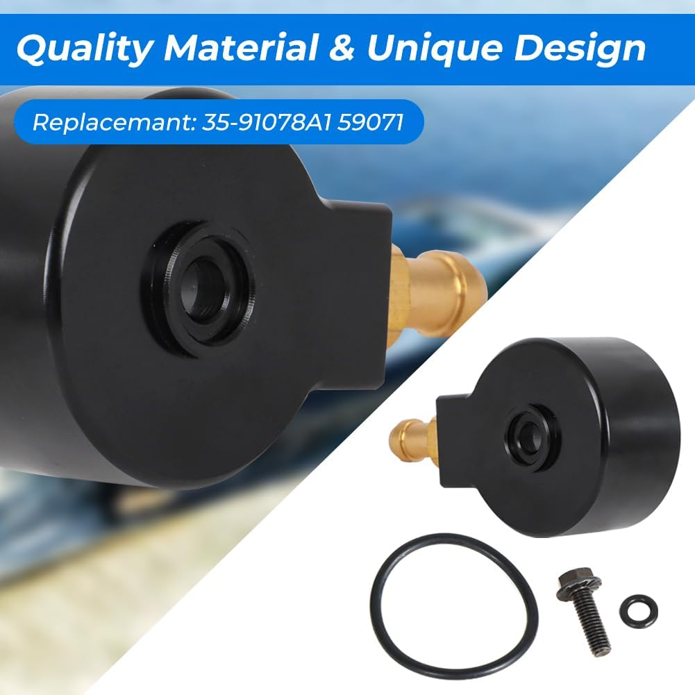 AUTOVIC Fuel Filter Inlet Pump Cover Kit for Mercury Inline 6-Cylinder Outboards 90HP 115HP 140Hp 20Hp Replace Nuber for 35-91078A1, Automotive Replacement Parts image number 1
