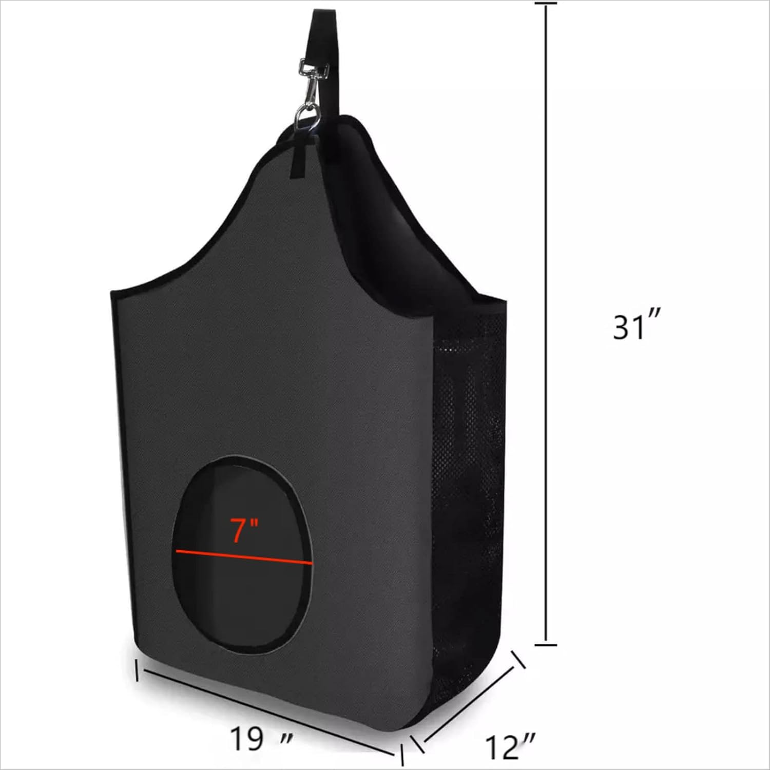 TNBUENO Slow Feeder Hay with Metal Snap Fastener, Hanging Hay Feeder Sack Storage Bag for Horses Goat Cattle Equine Stalls Barn Supplies image number 4