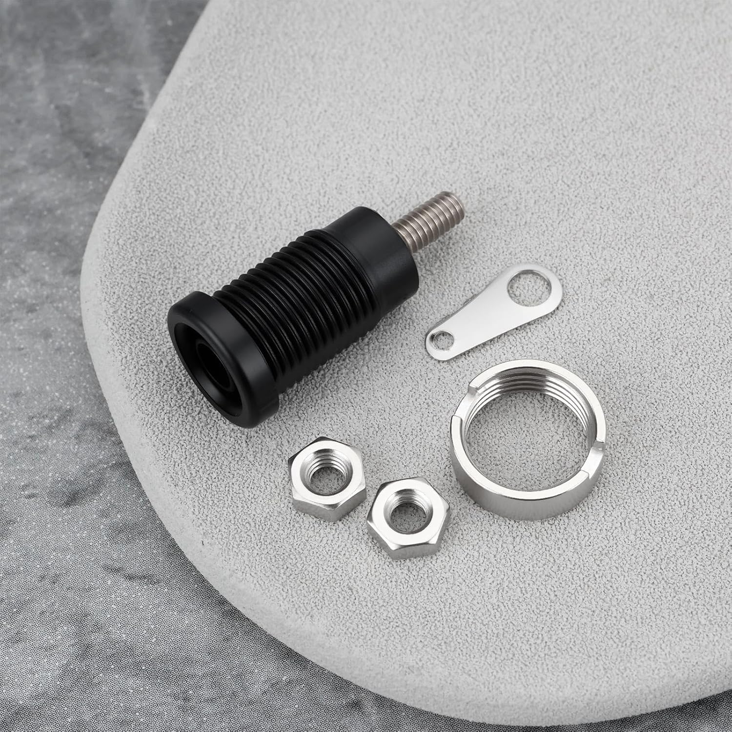 Create Idea 4Pcs 4Mm Banana Socket Pure Copper Insulated Banana Socket for Electrical and Electronic Equipment 14.4X30.7Mm Black image number 1