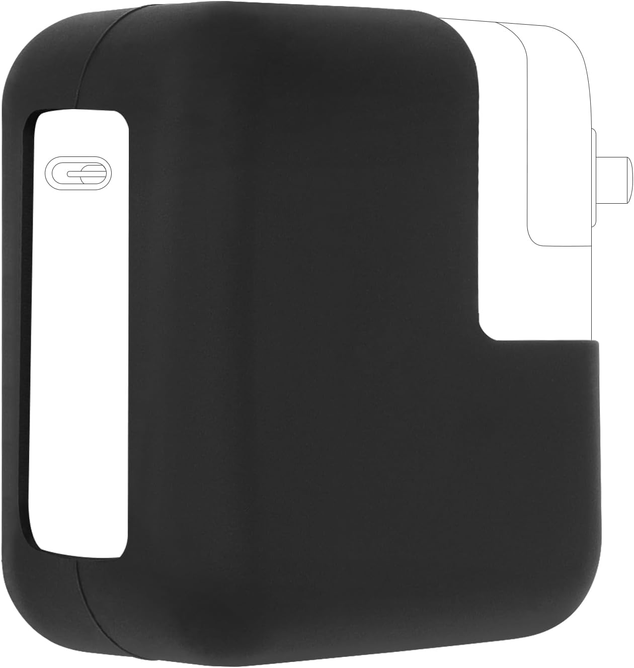 Geekria VR Charger Cover Compatible with Apple Vision Pro, Soft Silicone Protector Shell, Power Adapter Protective Sleeve, Shockproof & Anti-Scratch Battery Storage Accessories (Black) image number 4