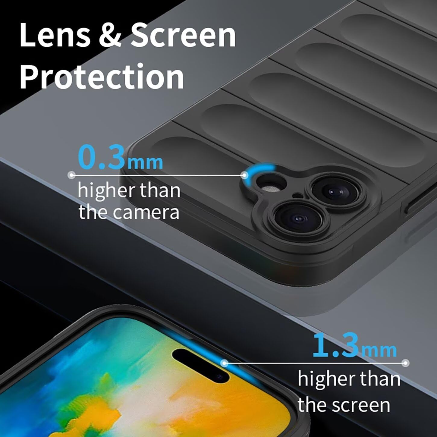 ILING Case for Motorola Edge 50 Neo, Shockproof Wave Pattern and Airbag Design Soft Liquid Silicone Skin Feel Frosted TPU Bumper Ultra-Thin Phone Case Cover (Green)