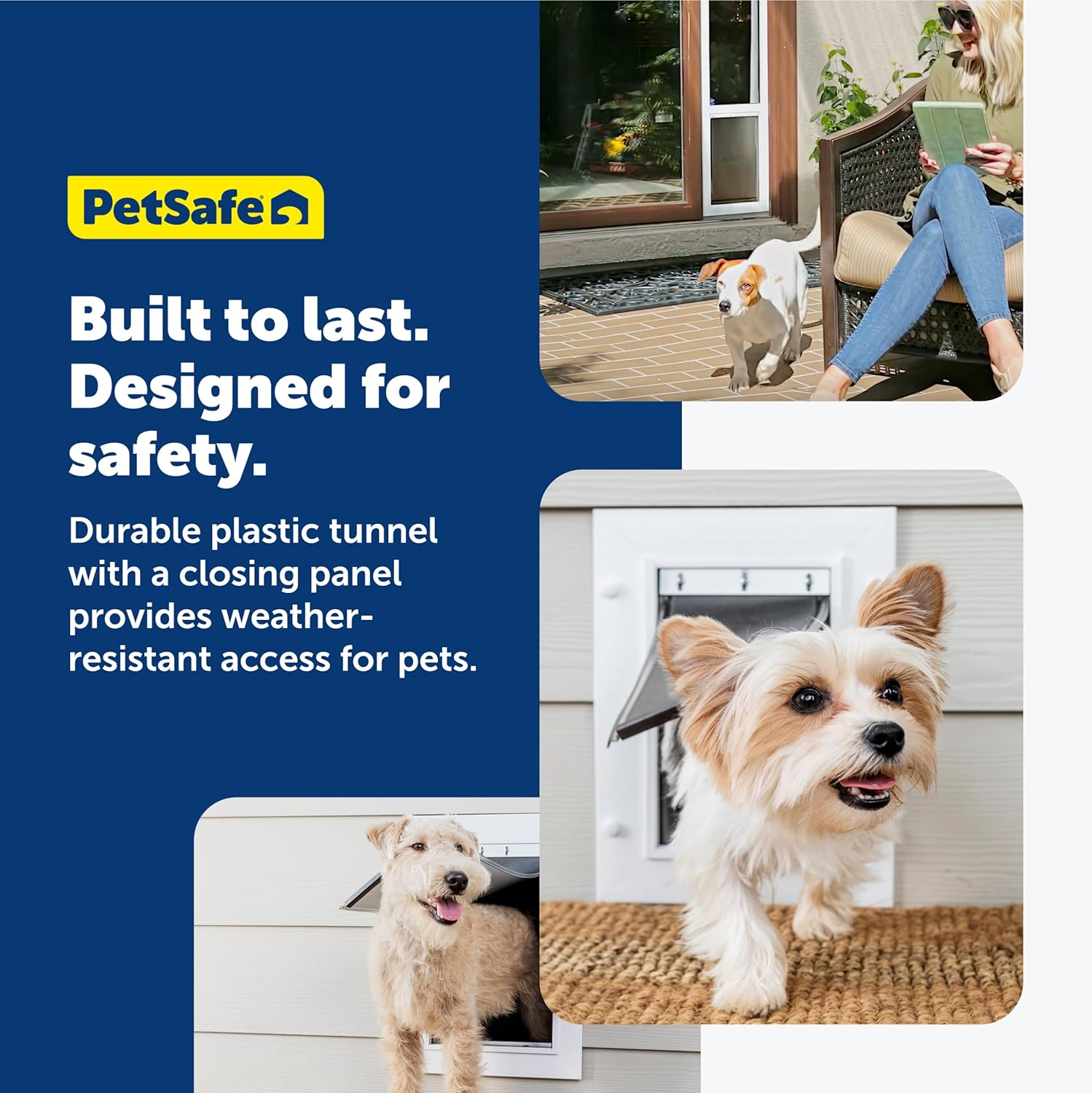Petsafe Never Rust Wall Entry Pet Door - Telescoping Frame - Insulates Better than Metal Doors, Energy Efficient Cat & Dog Door - Interior & Exterior Walls, Weatherproof, Easy to Install & Clean - S image number 3