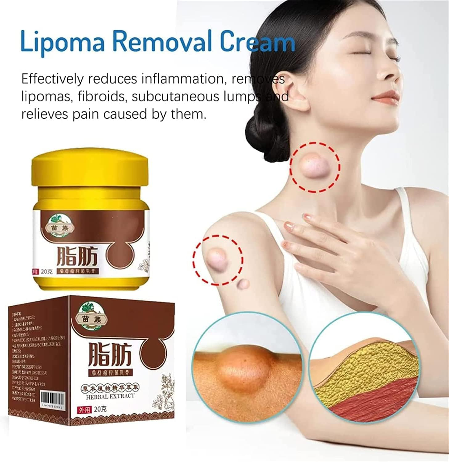 3Pcs Lipoma Removal Cream,Huangfutang Lipoma Removal Cream,Herbal Lipoma Removal Cream,Safe and Effective Get Rid of Your Fatty Lumps image number 5