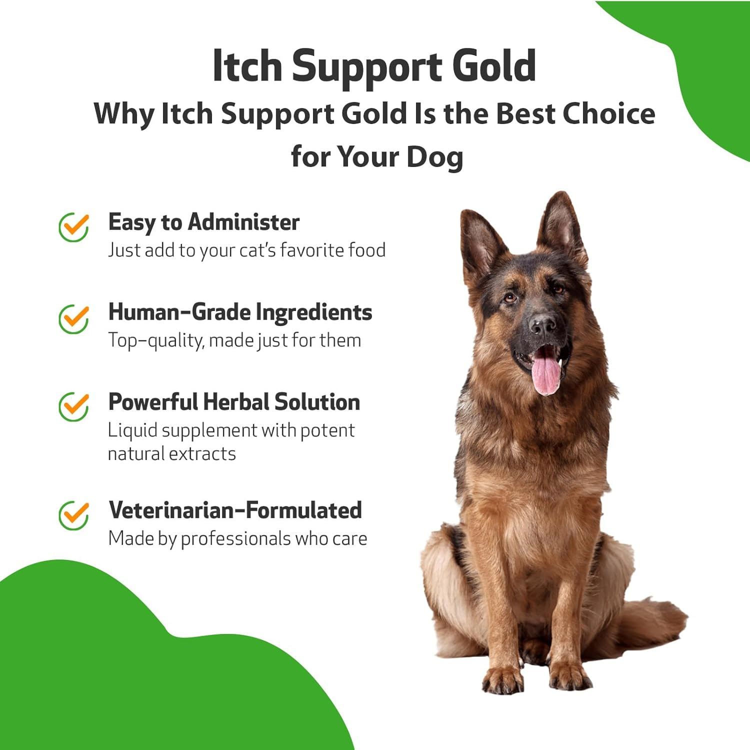 Pet Wellbeing Itch Support Gold for Dogs - Occasional Itching, Scratching, and Hot Spots, Environmental and Seasonal Allergies, Dong Quai - Veterinarian-Formulated Herbal Supplement 2 Oz (59 Ml)