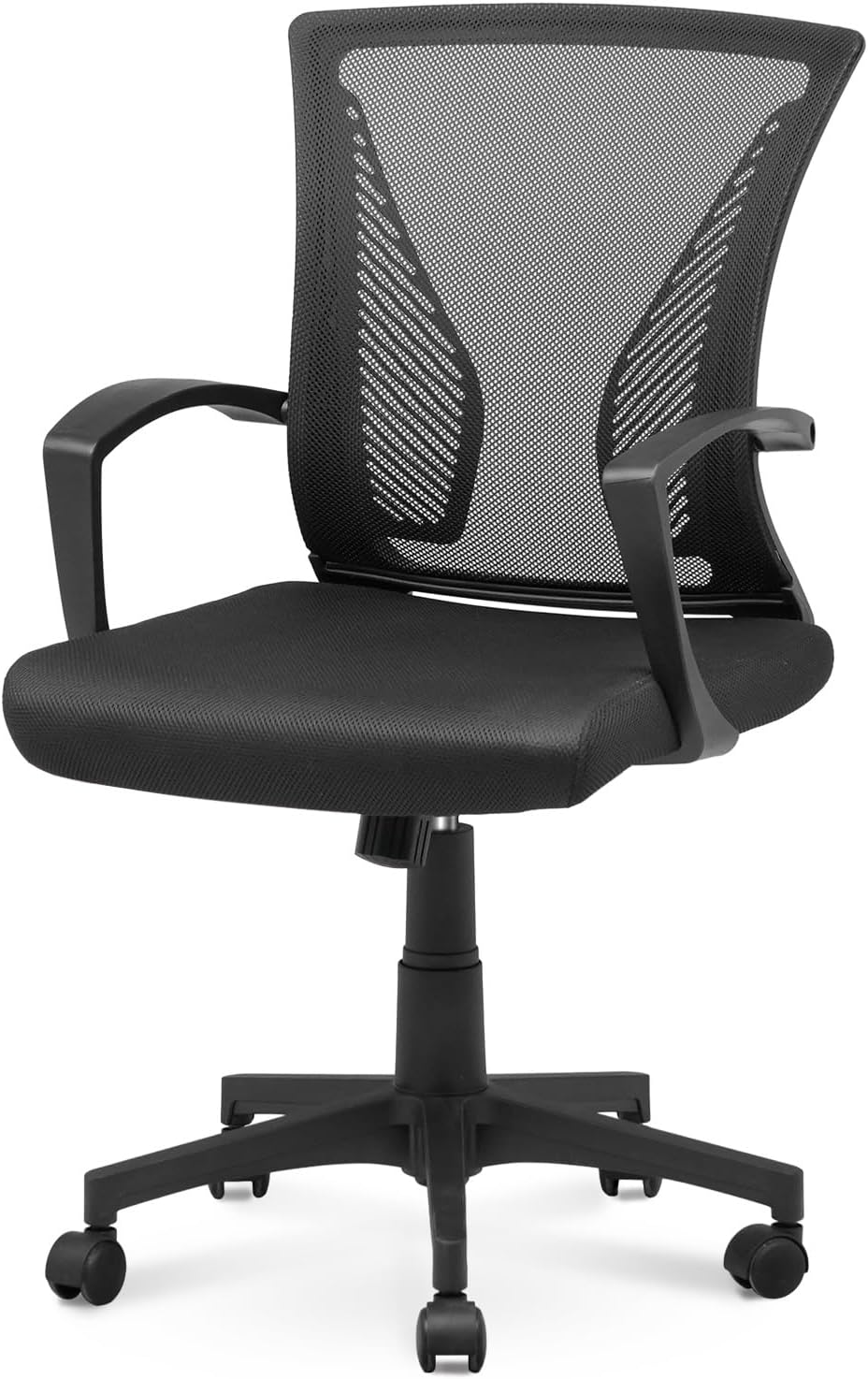 Advwin Ergonomic Office Chair - Mesh Office Chair with Flip-Up Armrests, High Back Desk Chair Swivel Computer Chair, Height Adjustable & Rocking Study Chair Task Chair for Home Office Black