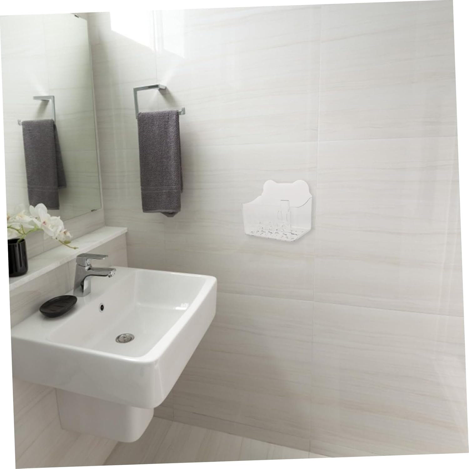 Amosfun Convenient Wall-Mounted Tissue Box Holder Holds Wipes Napkins Eggs Easy to Clean image number 5