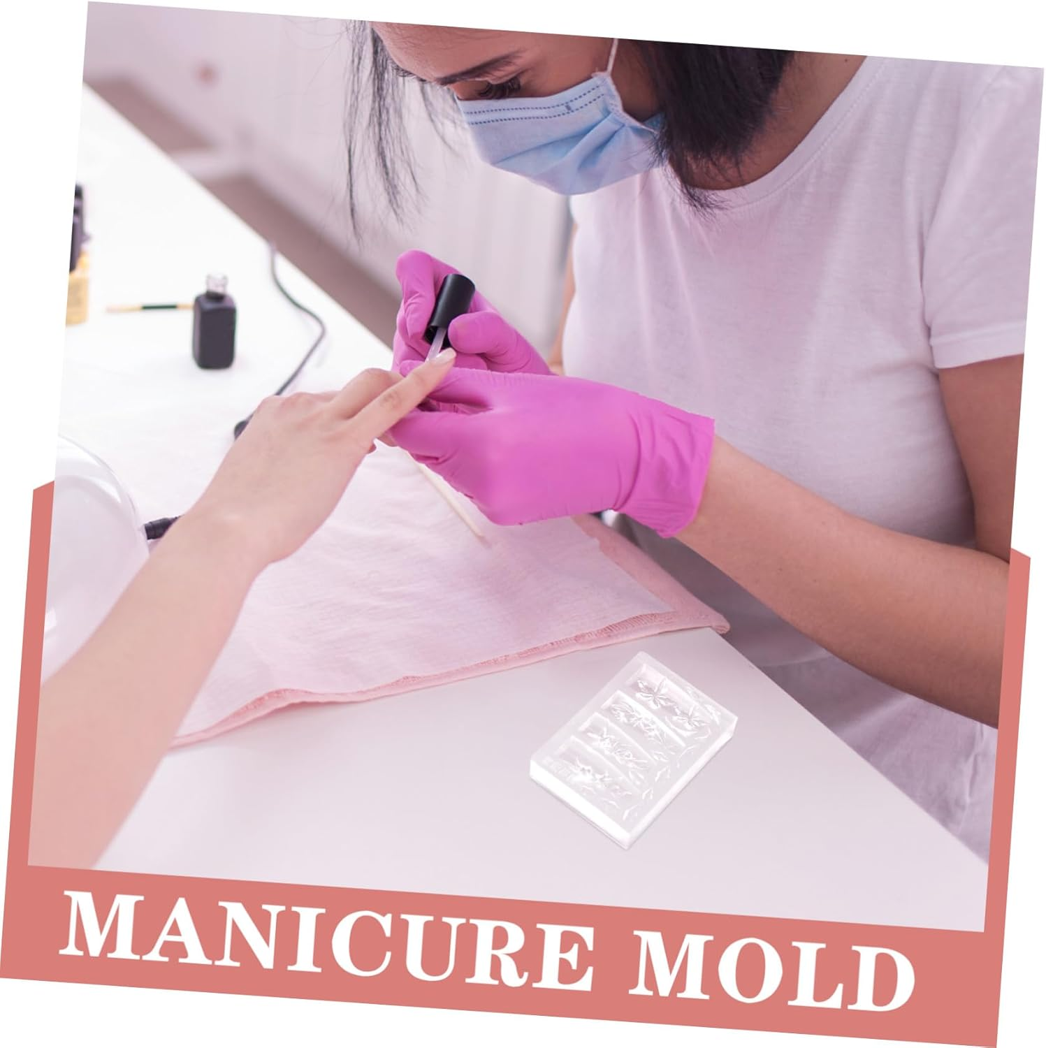 SAFIGLE Lily Flower Silicone Nail Mold for Manicure Art Chinese Style Floral Embossed Nail Sculpting Tool for Salon and Home Use image number 2