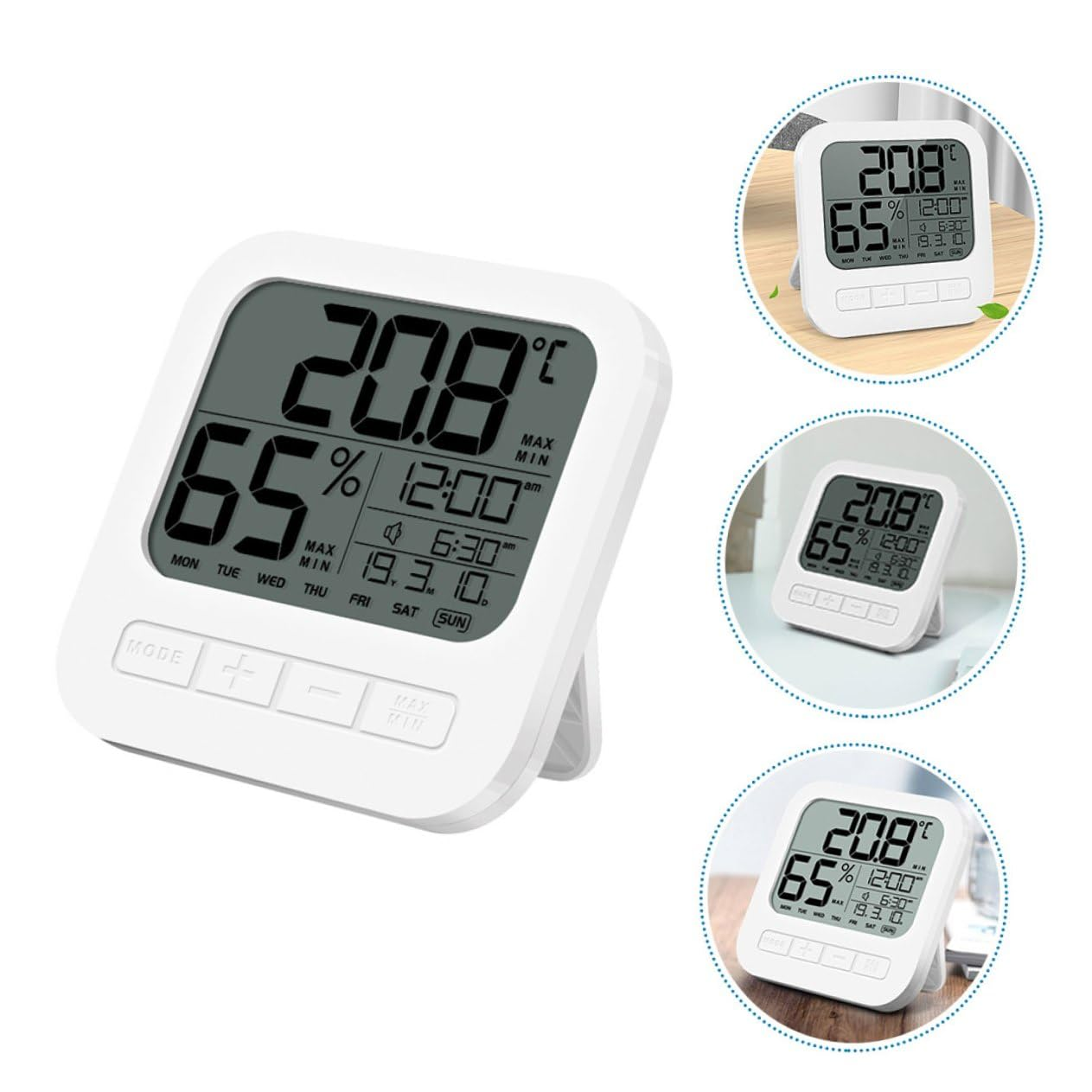High Precision Digital Hygrometer Indoor Thermometer with Temperature and Humidity Monitor Maximum and Minimum Records Climate Indicator for Home and Nursery Use image number 1