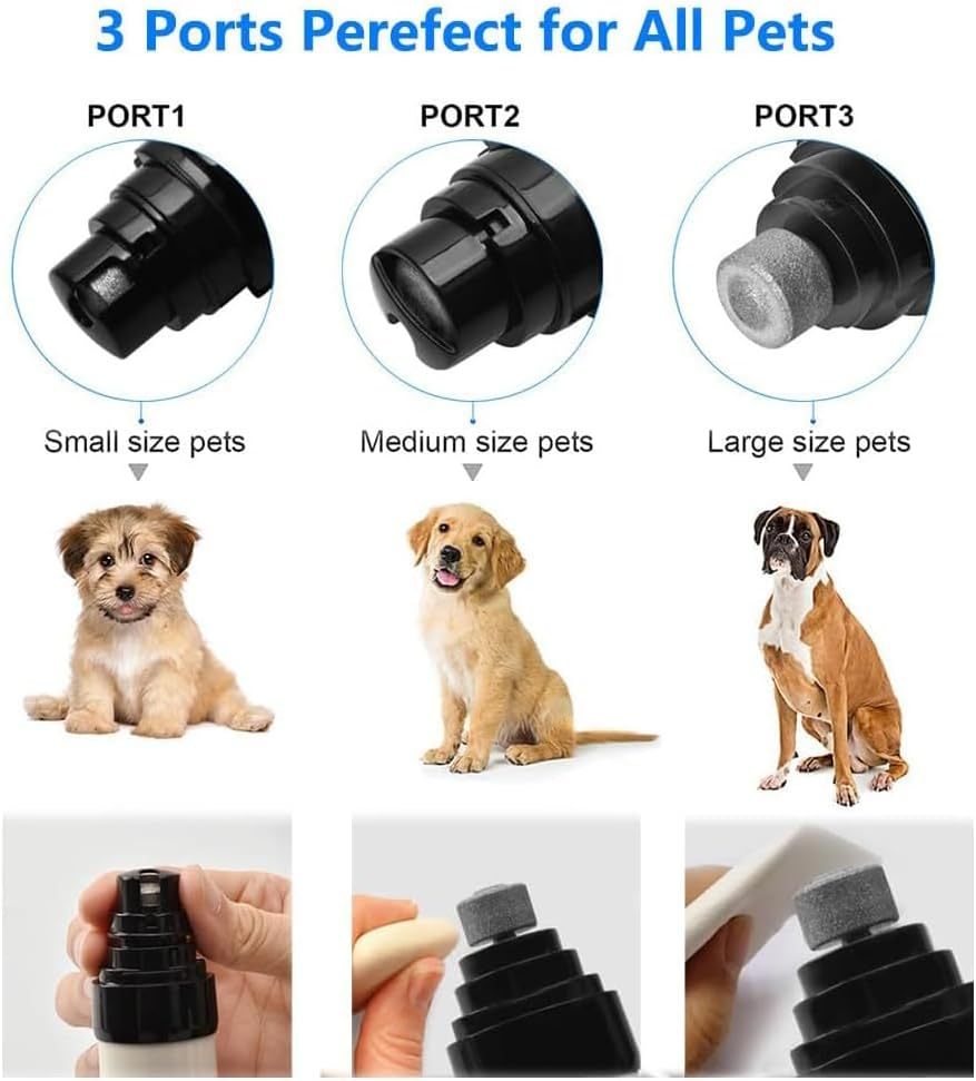 Heusom Silent Groom Pro Nail Grinder, Rechargeable USB Charging Electric Pet Nail Grinder, Pet Poochie Nail Grinder, Pet Paws Grooming Tool (Standard) image number 3