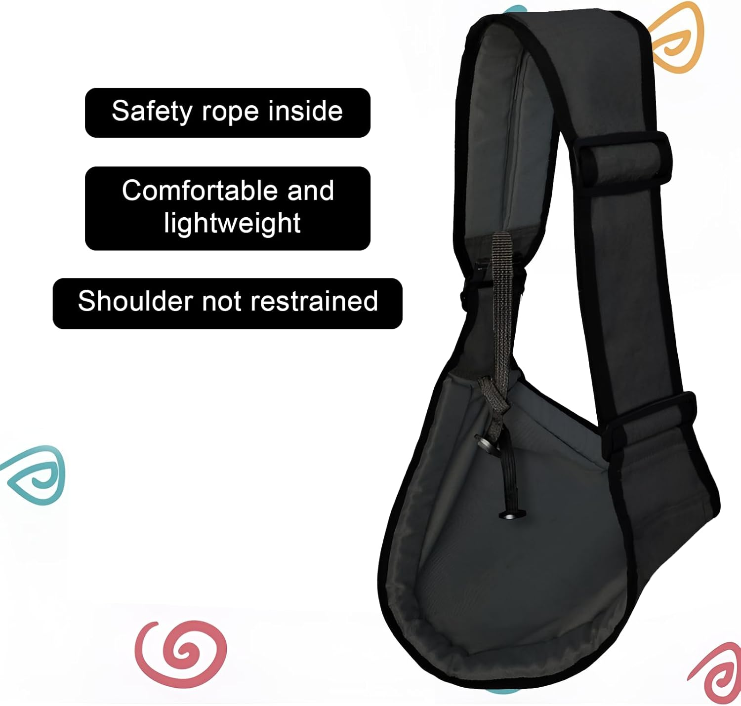 Zurligi Baby Carrier Toddler Sling Multifunction Ergonomic, with Burp Towel Lightweight Baby Carrier Sling, Adjustable Size Breathable Easy to Wear for Shopping Travel image number 3
