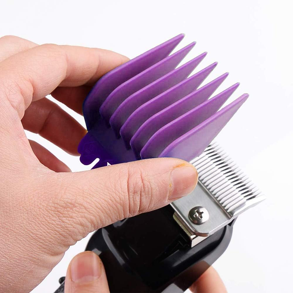 Admecoo 10PCS Hair Clipper Guide Comb Set for Wahl Hair Clippers Limit Combs Hair Trimmer Guards Attachments Hair Salon Tool Set image number 6