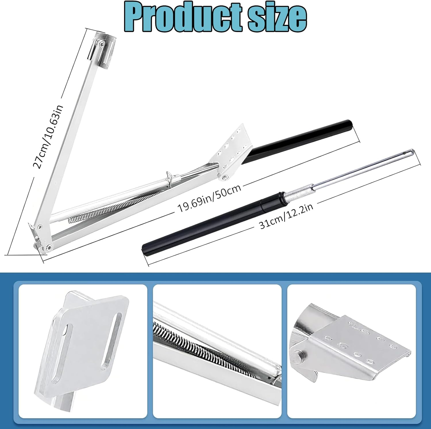 2 Pack Automatic Greenhouse Vent Opener,Solar-Powered Heat Sensitive Kit for Roof/Window,All Weatherproof,No Electricity Needed(Silver) image number 5