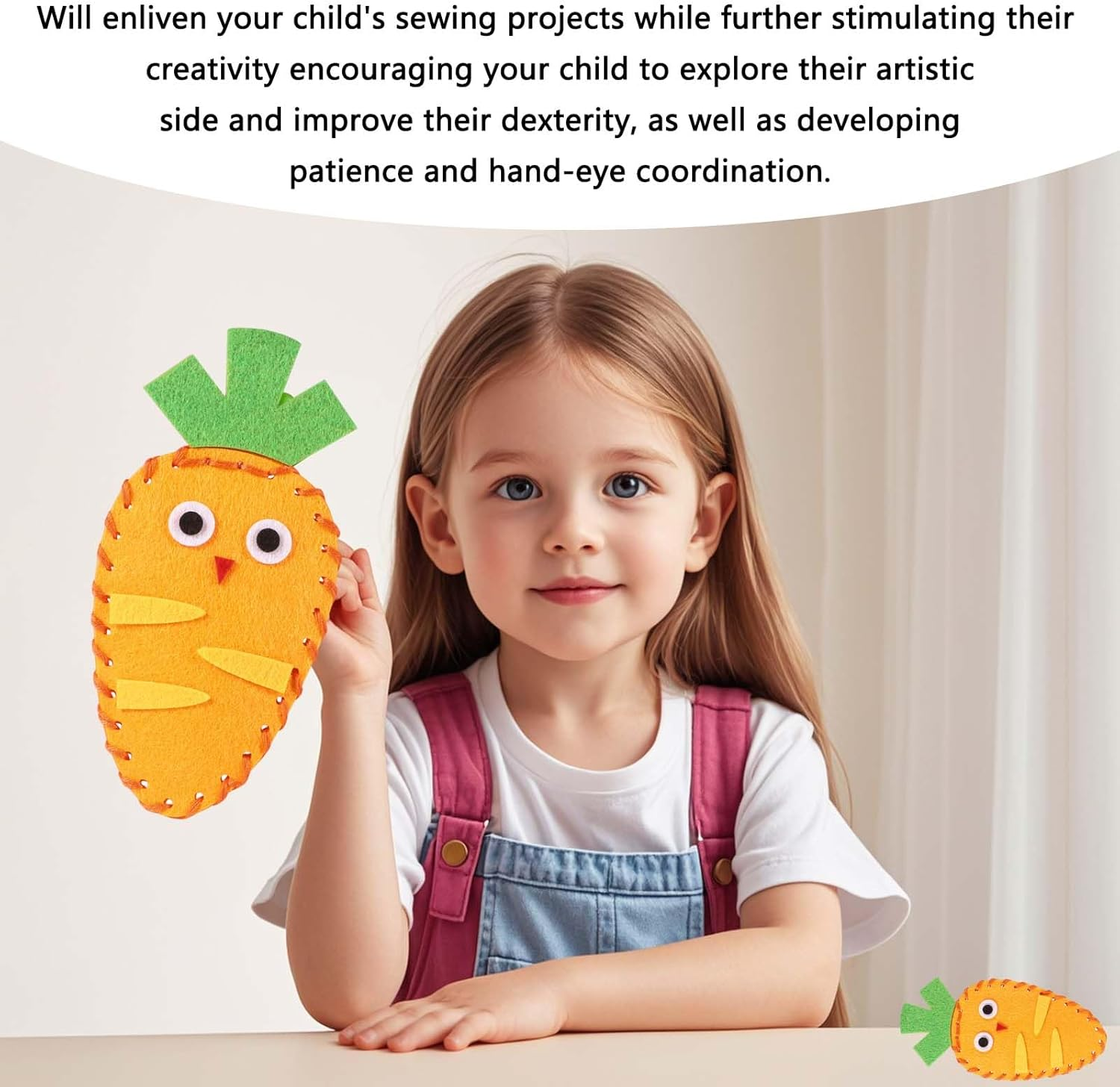 Zquintuplian Sew Fun Kids, Kids Sewing Kit, Play and Learn Sewing Kit, for Various Occasions Such as Home Handicraft Gatherings Birthday Parties Classrooms Holiday Gatherings image number 3