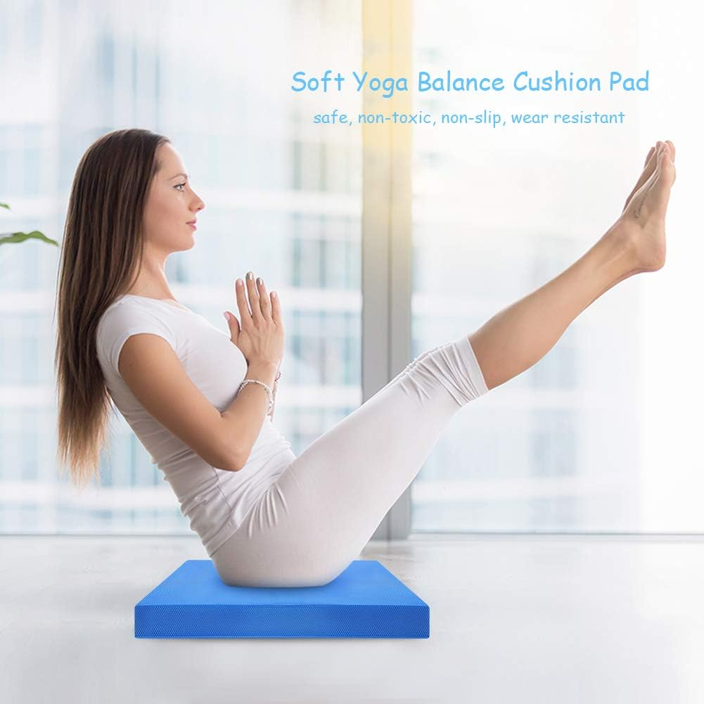 Exercise Balance Pad, Soft Nonslip Knee Pad Balance Foam Mat, Cushioned Foam Mat for Fitness and Stability Training Balance Mat, Yoga Foam Pad, Physical Therapy (Small)