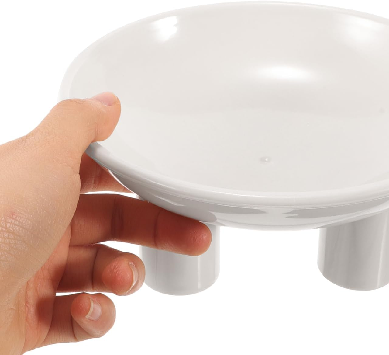 Kisangel Plastic Elevated Cat Bowls, Raised Feeding Bowl Ergonomic Design for Indoor Cats Stylish Home Decor - Pink image number 3