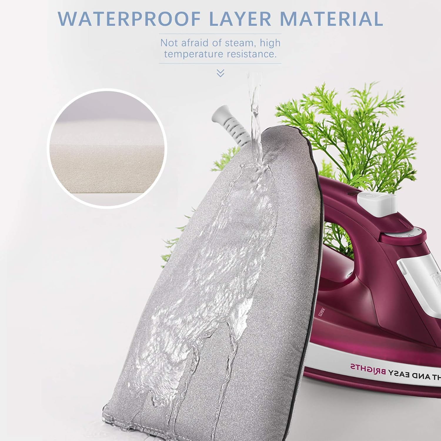 Garment Steamer Ironing Glove Waterproof anti Steam Mitt with Finger Loop Portable Mini Ironing Board Household Ironing Pad Sponge Steam Ironing Gloves Hand-Held Mini Ironing Pad image number 1