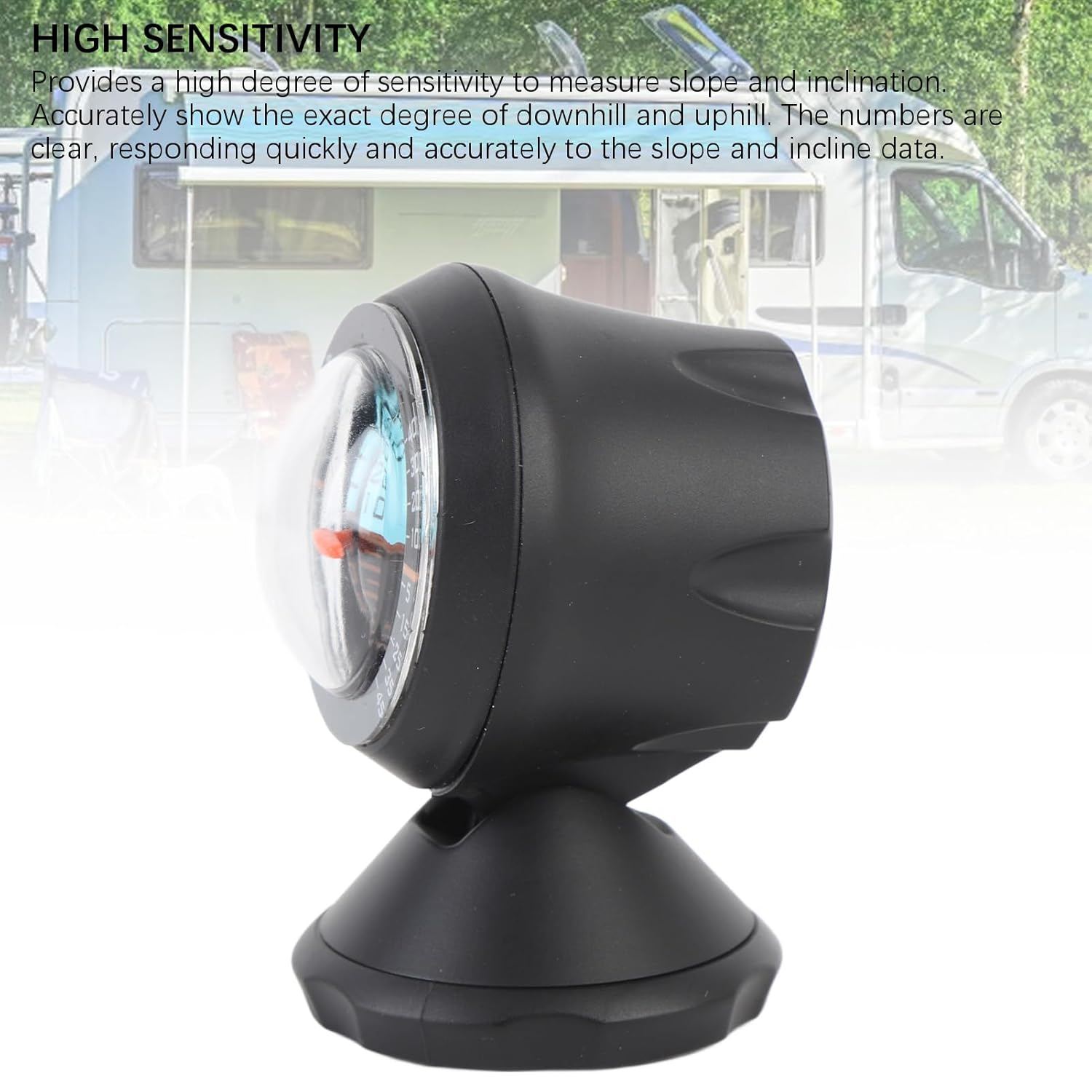 Car Vehicle Inclinometer, Angle Slope Tilt Indicator Level Meter Gradient Balancer Upgrade and Downgrade Slopemeter Finder Tool, Adjustable Viewing Angle Gradient Balancer Tool image number 2