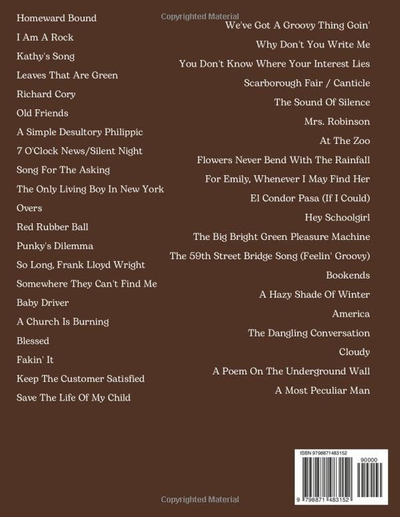 Simon and Garfunkel Piano Music: 41 Songs for Piano, Vocal & Guitar image number 1