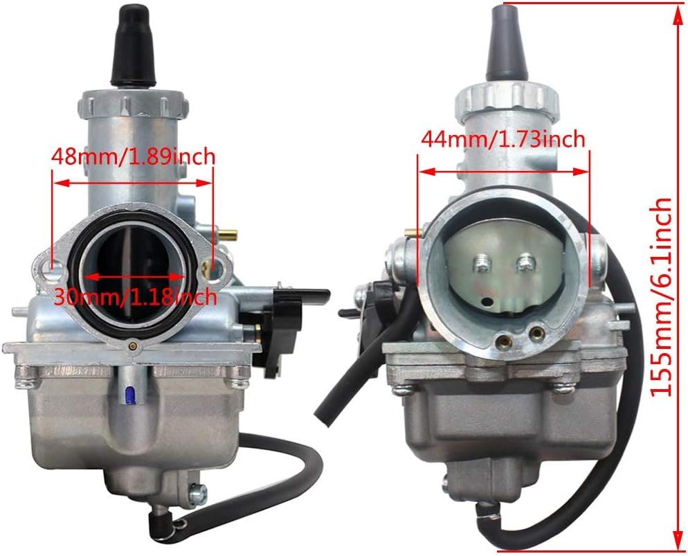 Motorcycle VM26 30Mm Carb Carburetor with Air Filter for PZ30 200Cc 250Cc Mikuni Honda Hawk Go-Kart Taotao Sunl JCL Jetmoto Kazuma Baja Quad ATV Dirt CRF KLX TTR XR Pit Dirt Bike Motocross image number 6