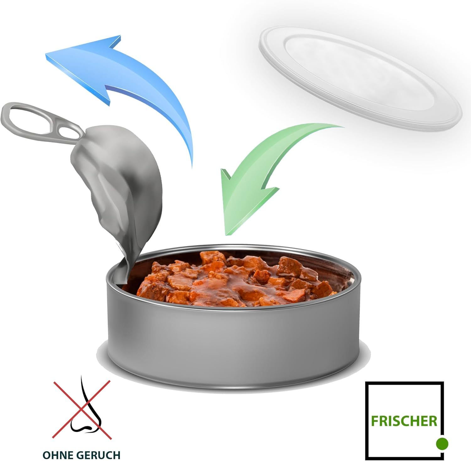 XILMARK (4X) Can Lids 800 G, Lid for Cans, Can Caps, Can Lids, Cans Stopper, Cat Food Storage, Pets Deli Dog Food, Can Lid Cat Food (Pack of 4) image number 6