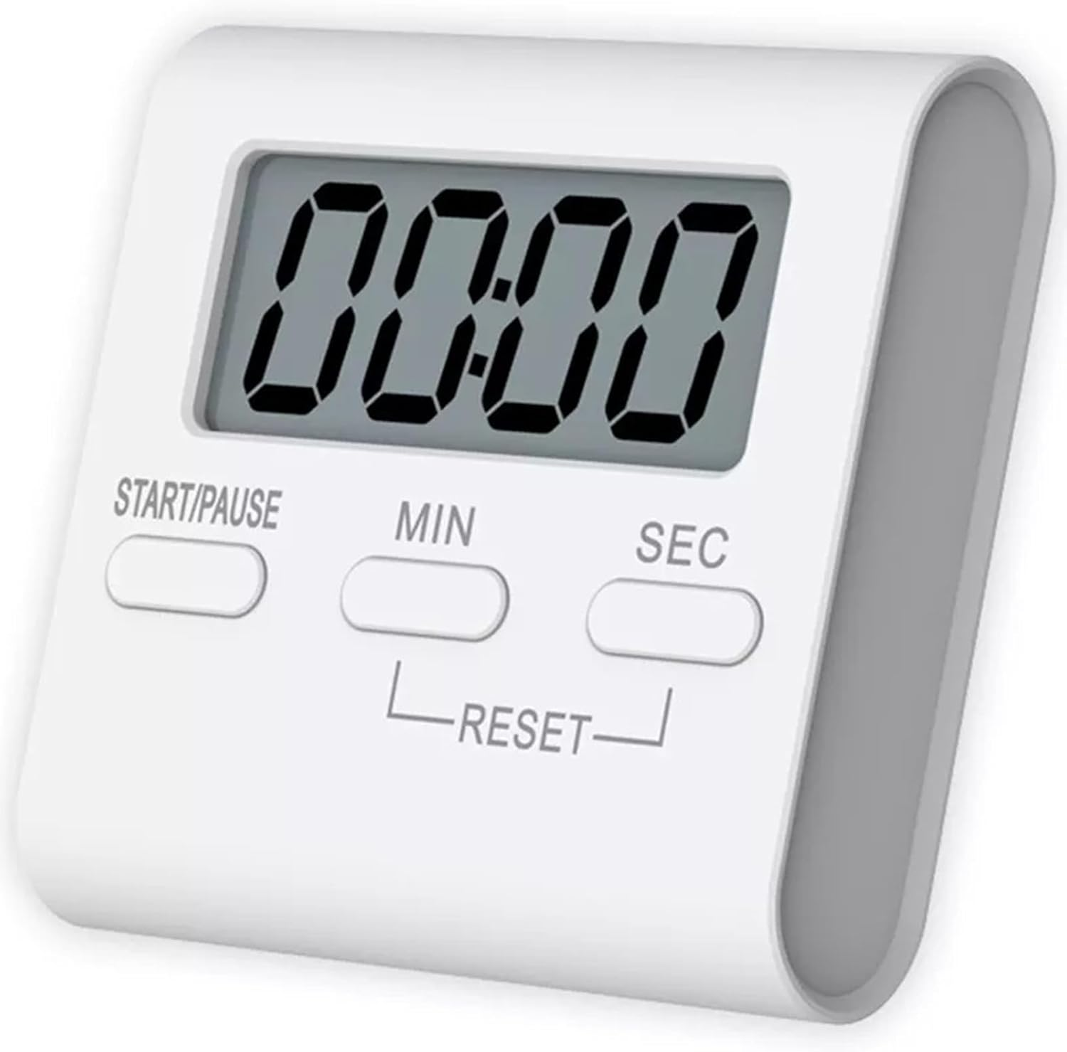 Toguma Square Timer Small Digital Kitchen Timers Magnetic Timer Countdown Timer for Cooking Digital Timer with Loud Alarm for Baking Exercise (White) image number 5