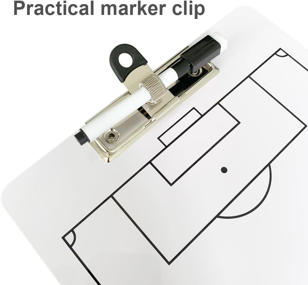 Soccer Coaching Board, Dry Erase Soccer Whiteboard Clipboard for Coaches image number 6