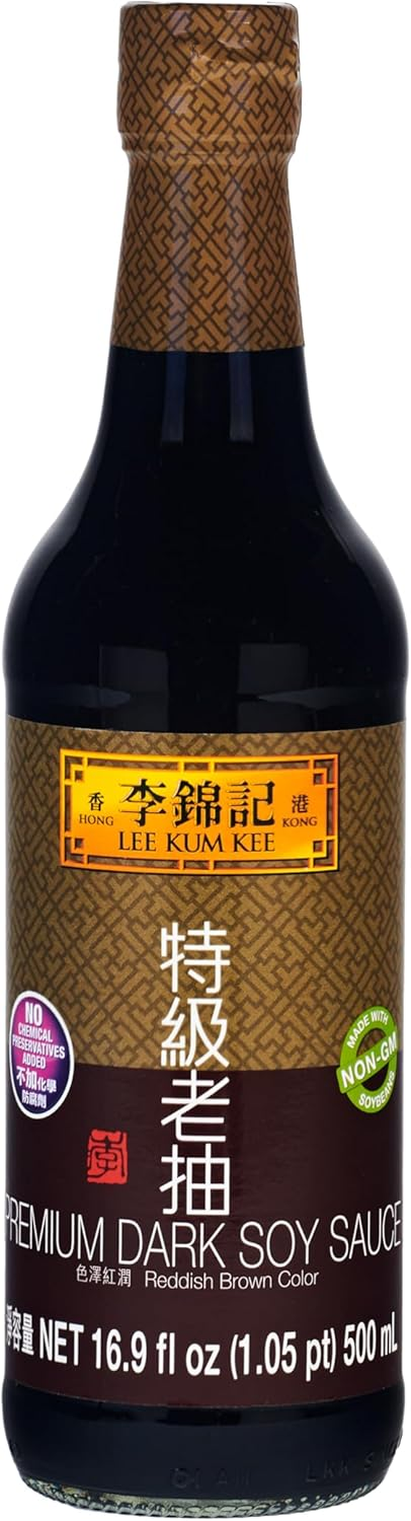 Lee Kum Kee Premium Dark Soy Sauce, 500 Ml - 16.9 Onzas