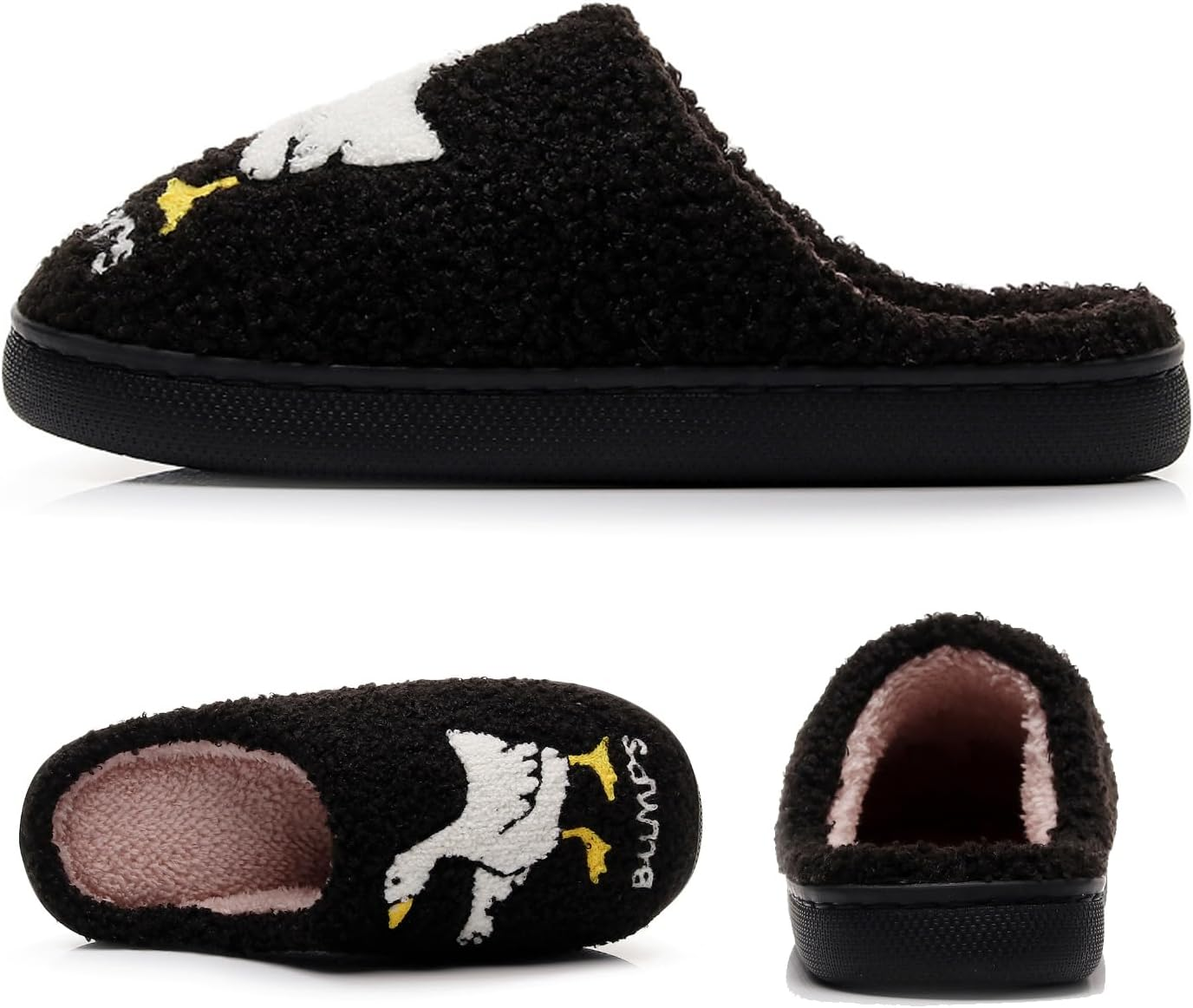 Women'S Men'S Home Slippers Love Cartoon Retro Soft Plush Lightweight Slippers Slip-On Cozy Indoor Outdoor Couple Slippers Slip on Anti-Skid Sole image number 6