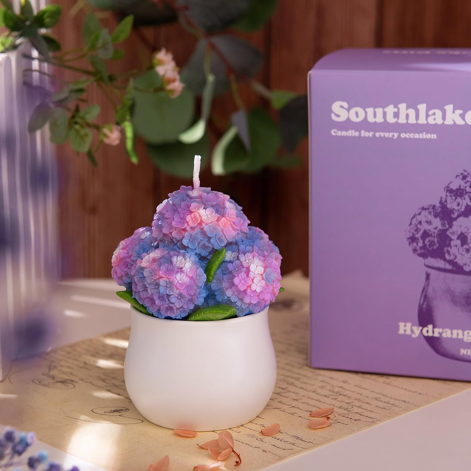 Hydrangea Potting Scented Candle Home Decora for Mother'S Day - Hydrangea Potting image number 1