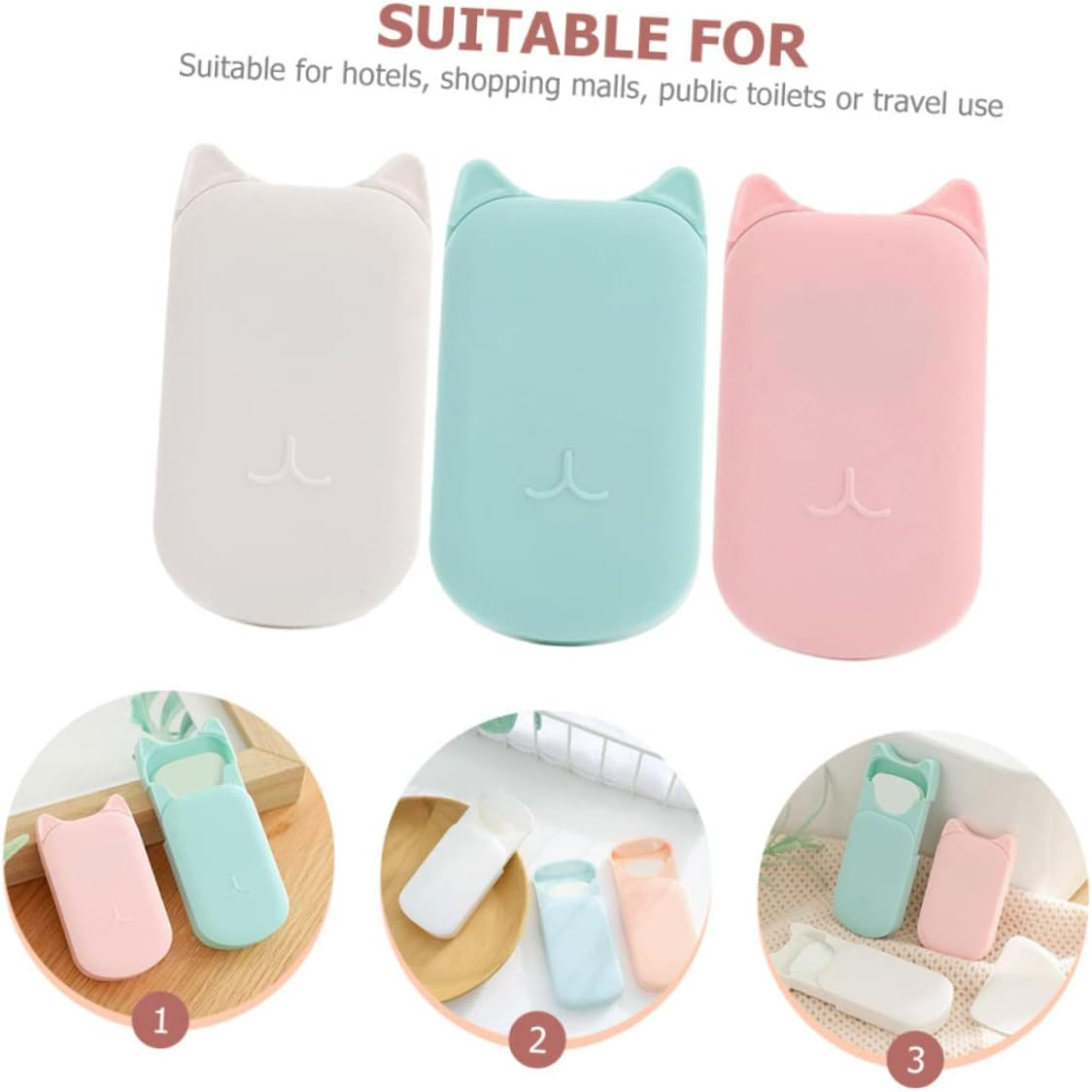 Healeved Travel Hand Soap Sheets Mini Soap Flakes for Camping Hiking Business Trips image number 3