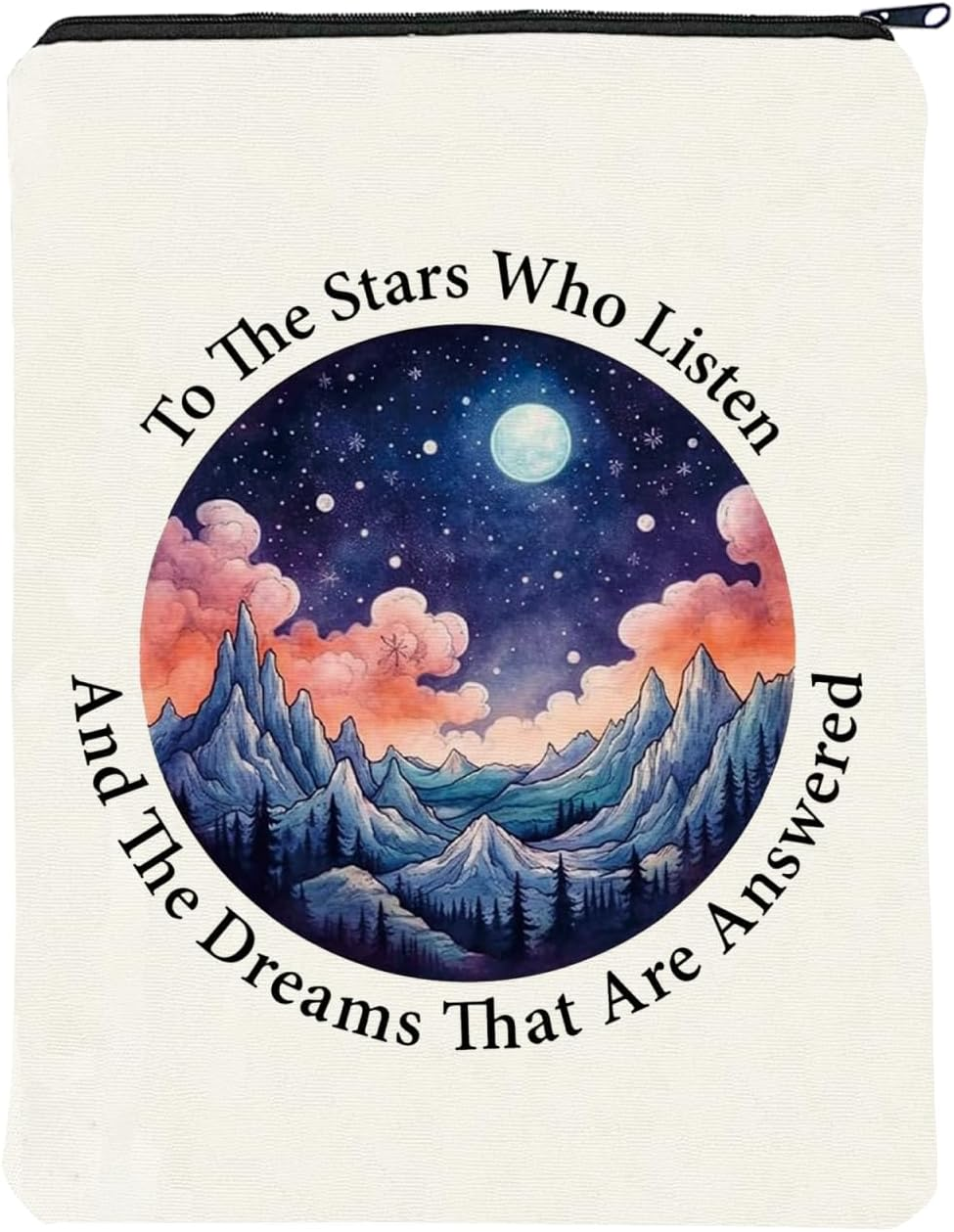 Book Lover Gift Velaris the City of Starlight Book Sleeve ACOTAR Inspired Book Covers (Tea 2 White, Medium)